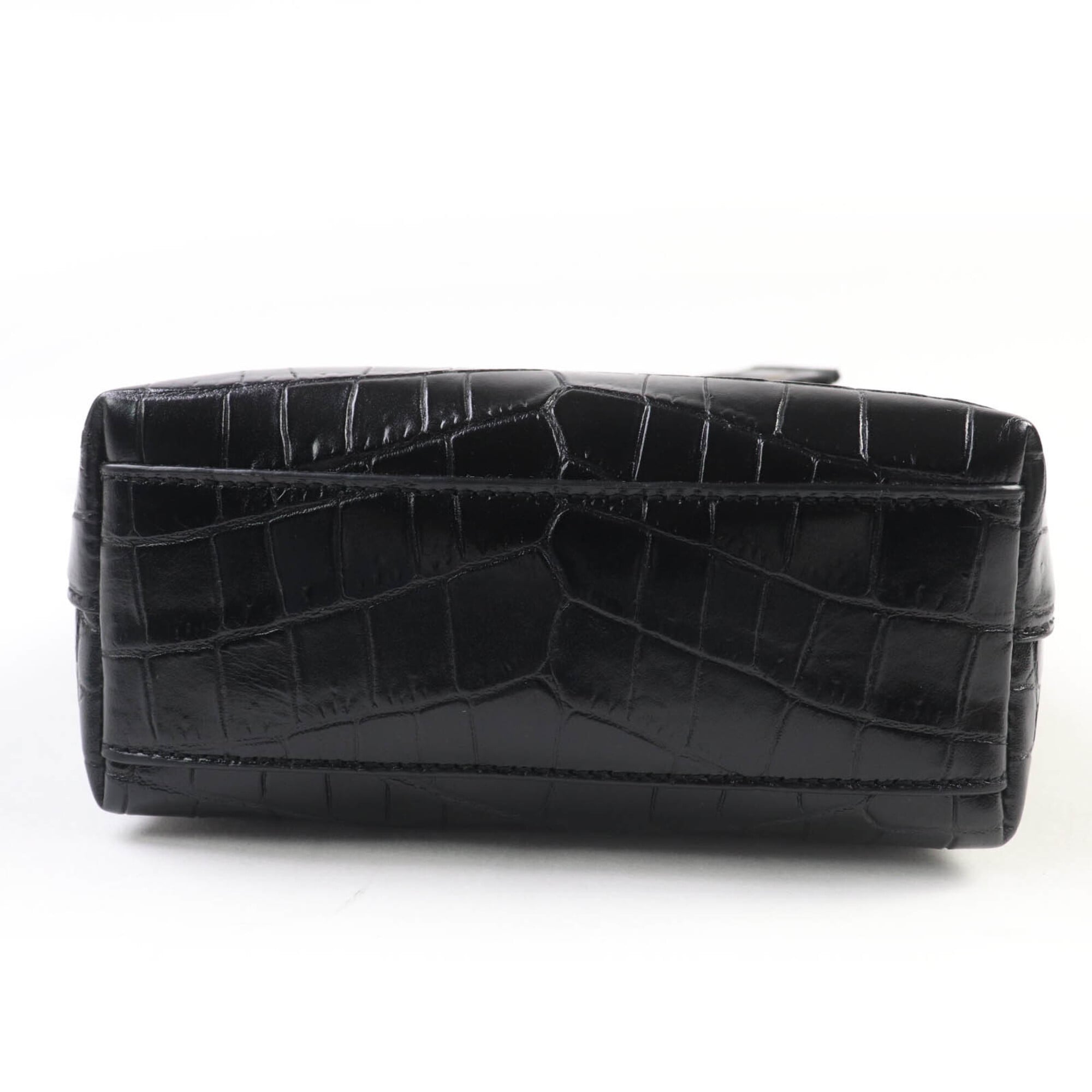 Saint Laurent Black Leather Handbag Shoulder Bag (Pre-Owned)
