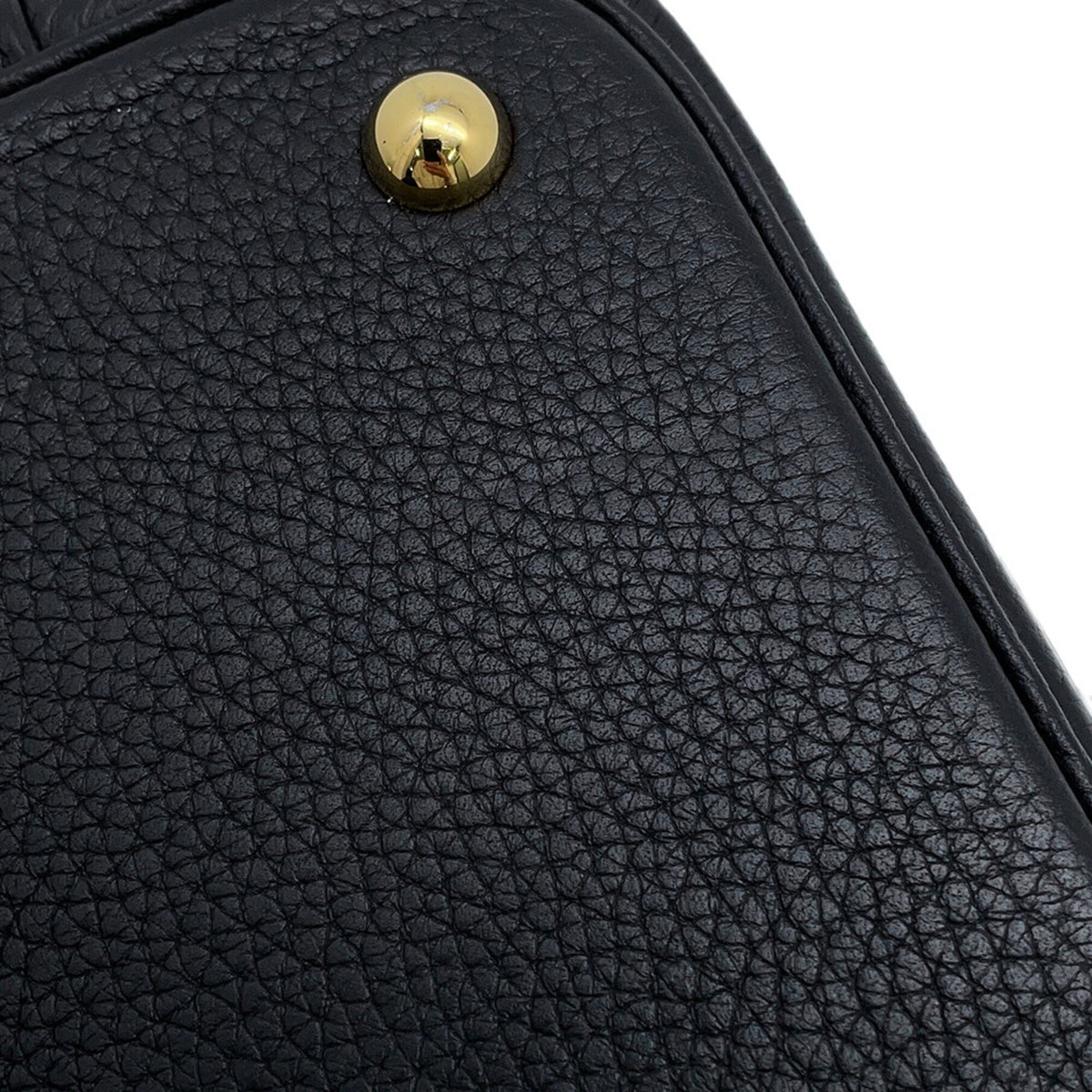 Hermes Black Taurillon Clemence Leather Handbag Shoulder Bag (Pre-Owned)
