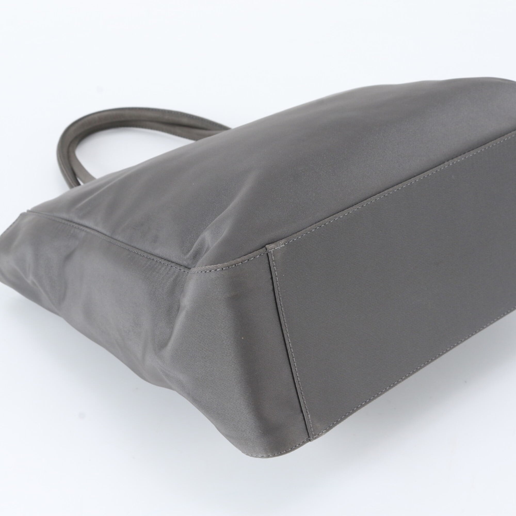 Prada Gray Nylon Handbag Tote Bag (Pre-Owned)