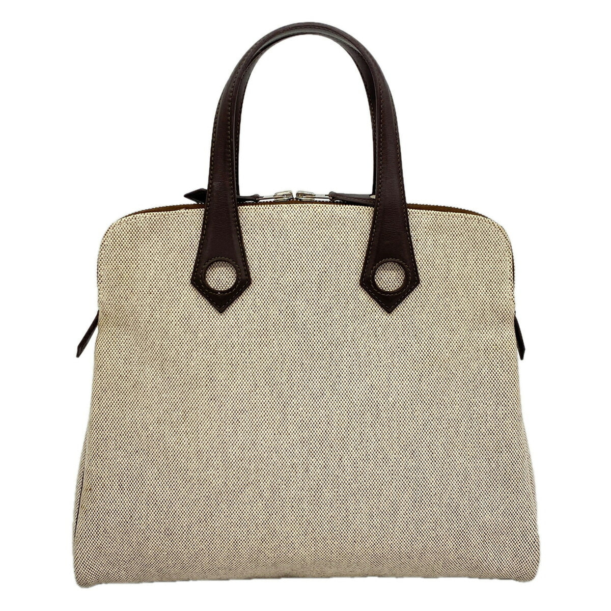 Hermes Brown Toile H Handbag (Pre-Owned)
