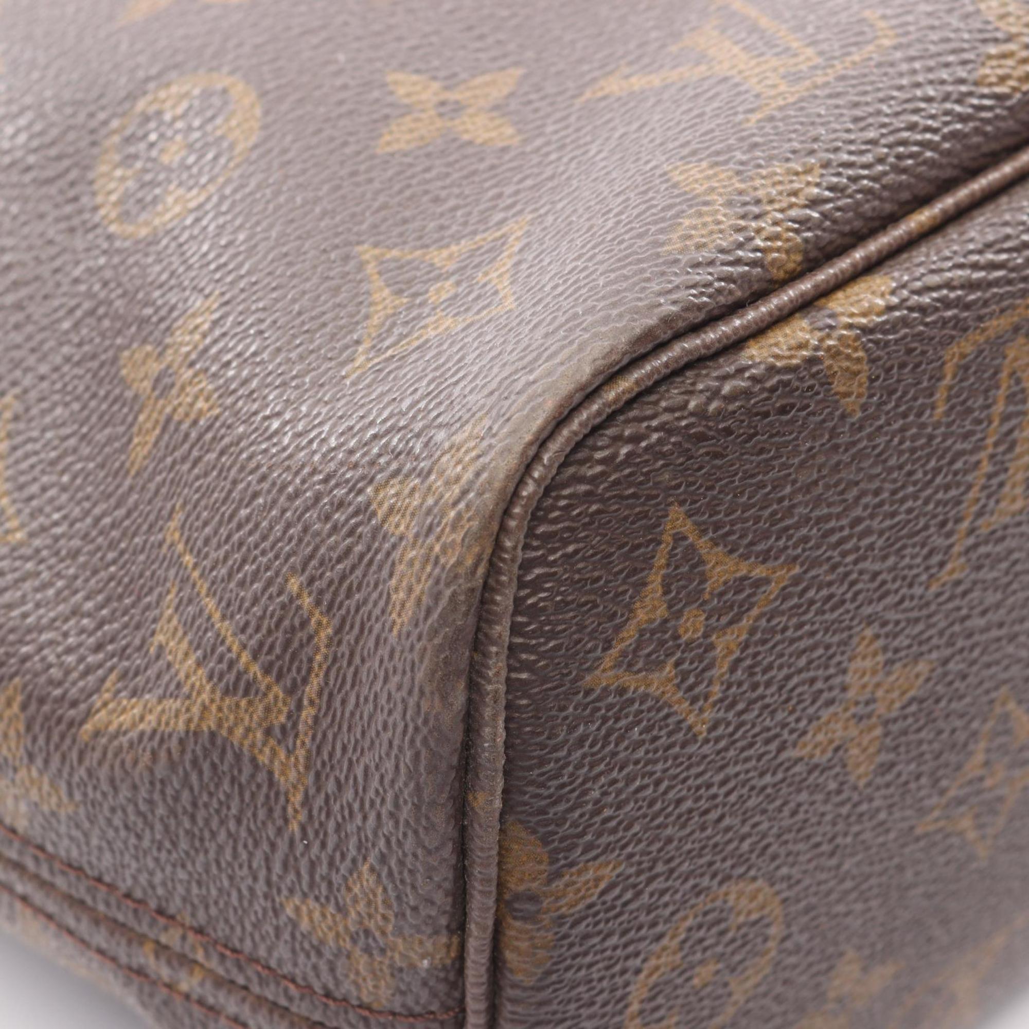 Louis Vuitton Brown Monogram Coated Canvas Leather Handbag Tote Bag (Pre-Owned)