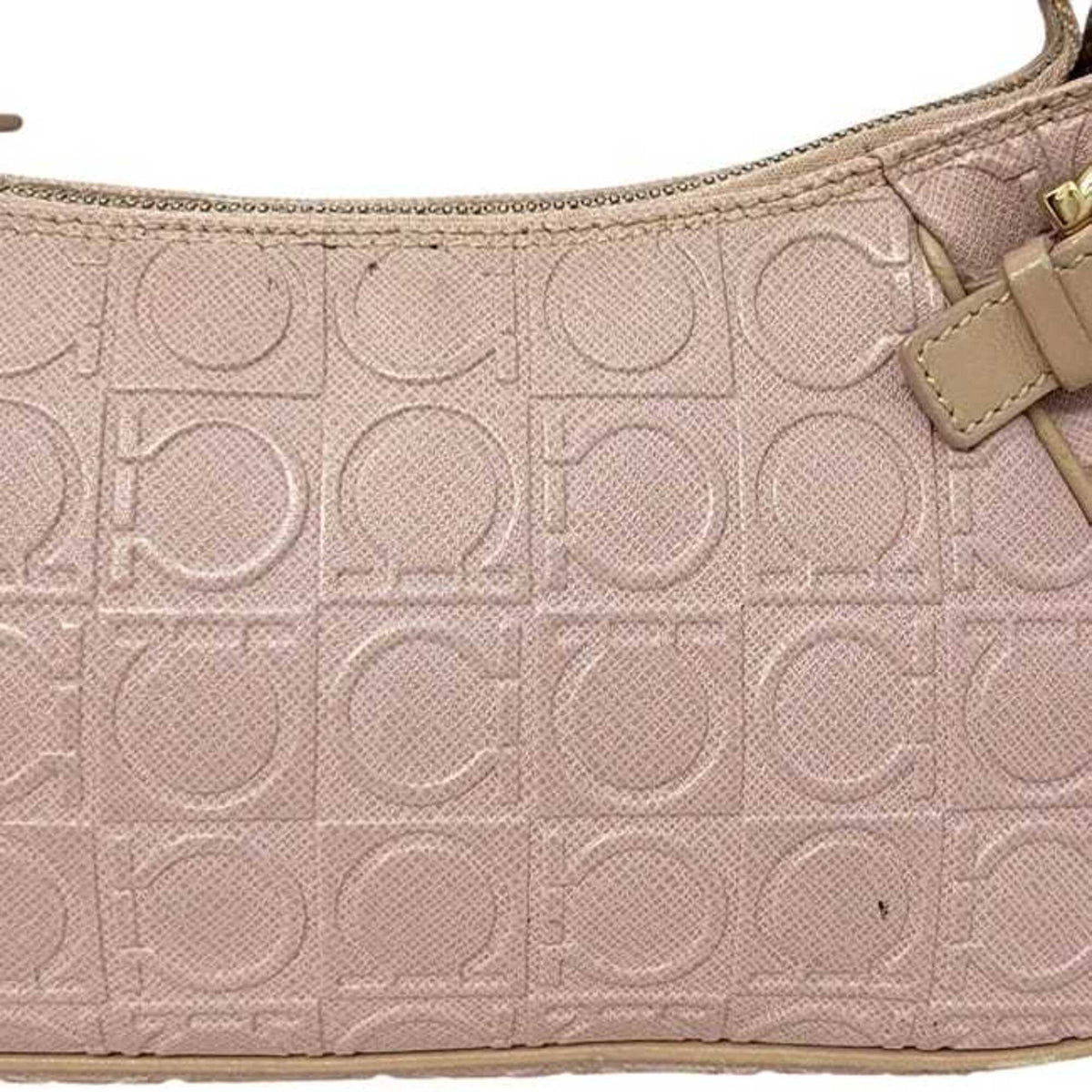 Salvatore Ferragamo Pink Leather Pouch (Pre-Owned)
