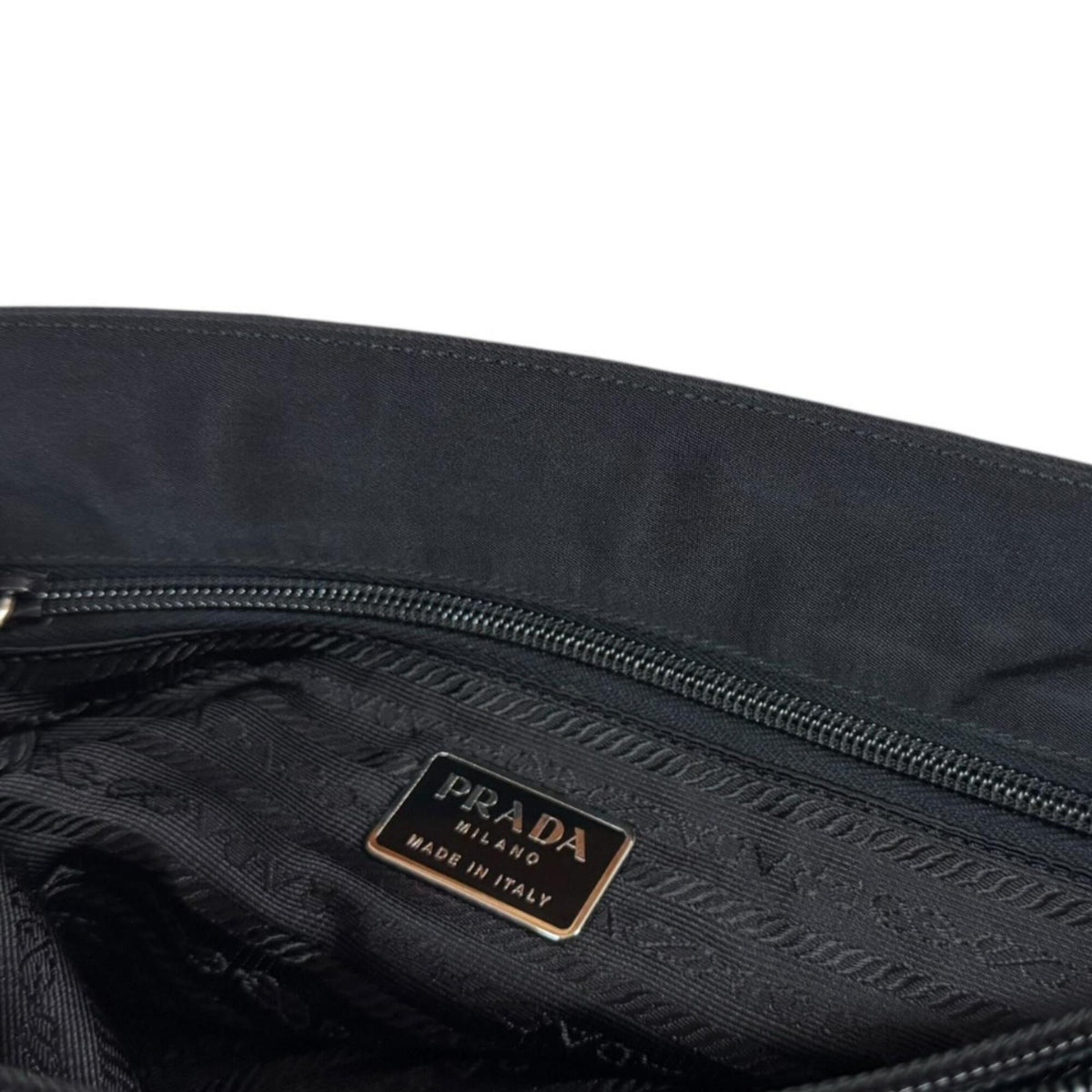 Prada Black Nero Nylon Handbag Tote Bag (Pre-Owned)