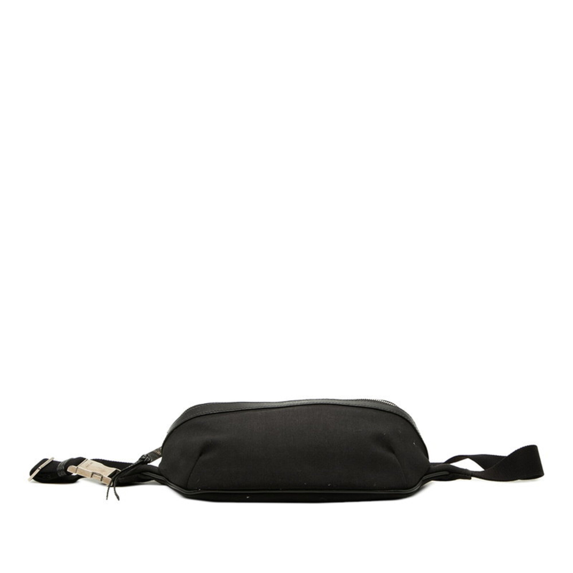 Saint Laurent Black Canvas Leather Sling Bag (Pre-Owned)
