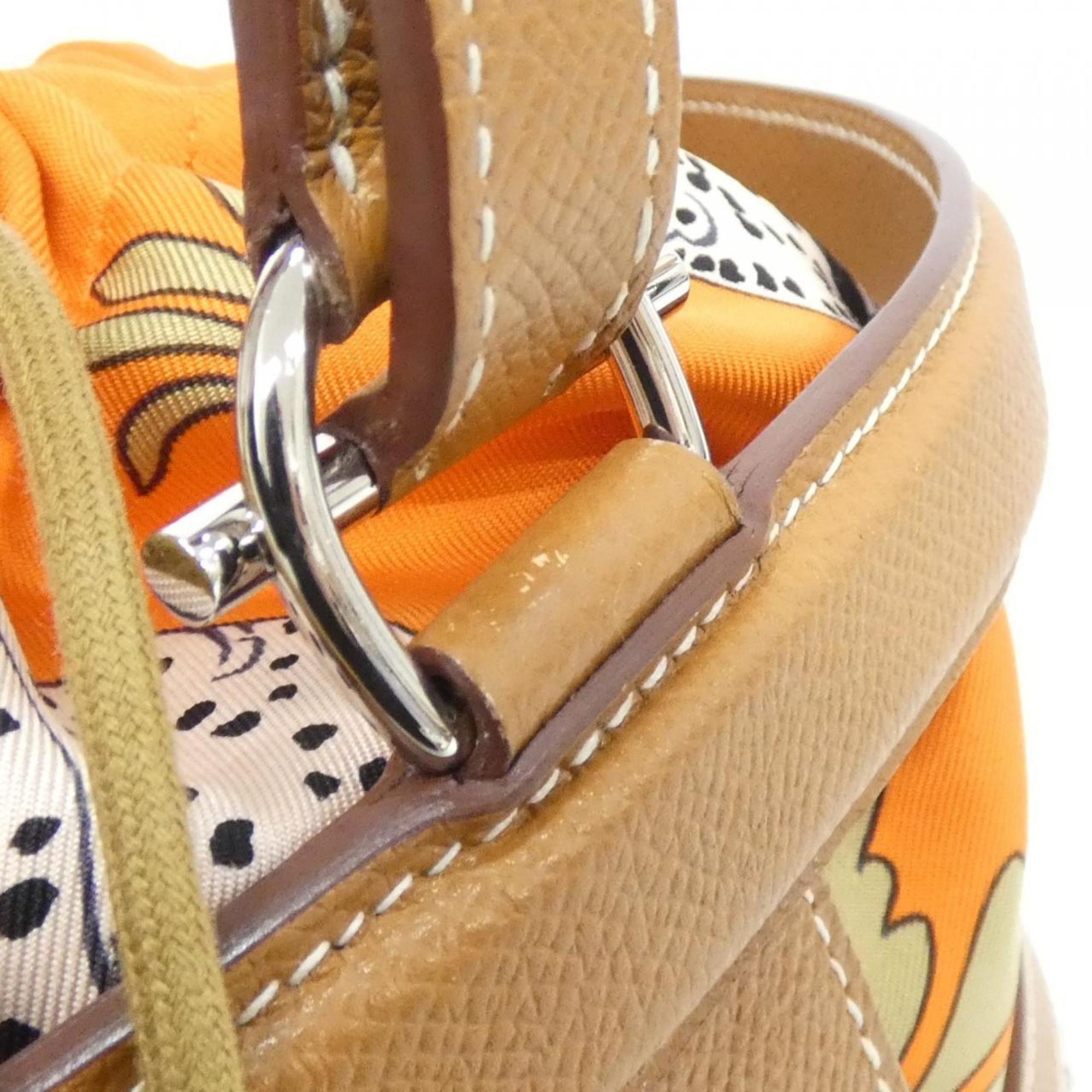 Hermes Gold Epsom Leather Silk Shoulder Bag (Pre-Owned)