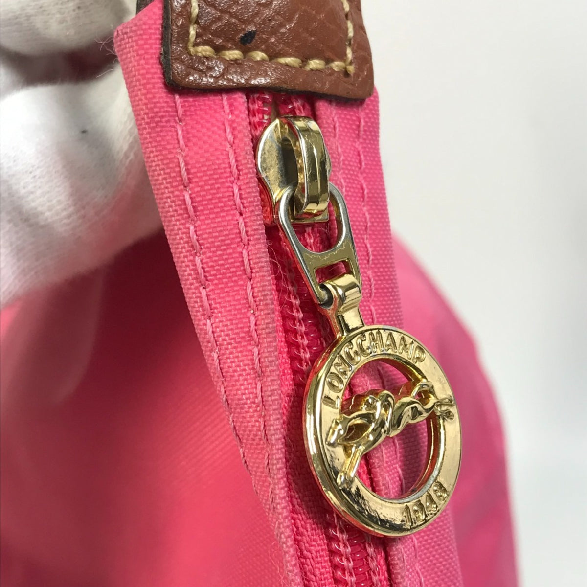 Longchamp Pink Cloth Tote Bag (Pre-Owned)