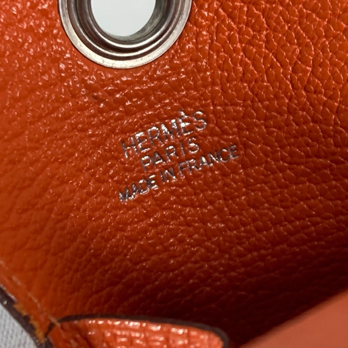 Hermes Orange Leather Pouch (Pre-Owned)