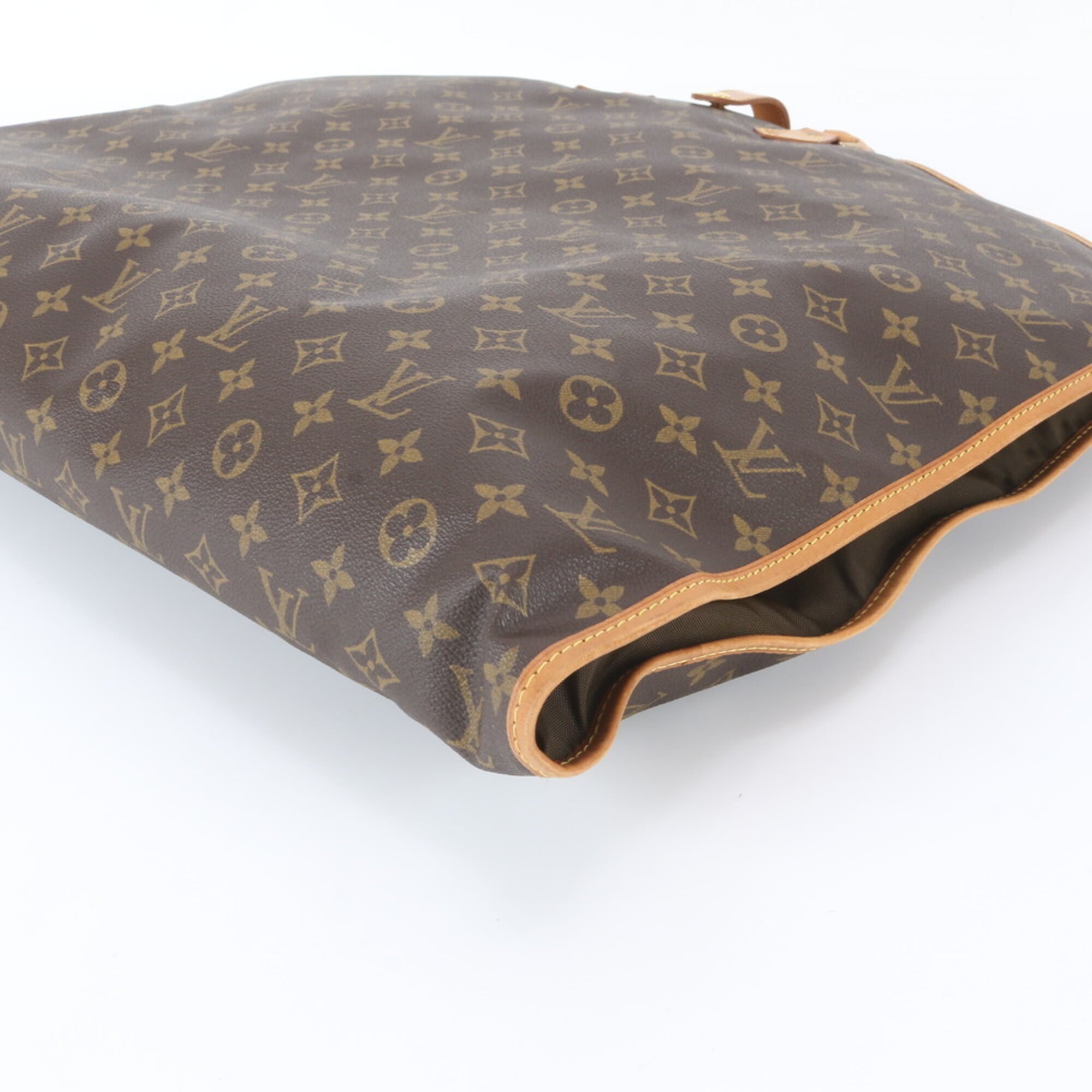 Louis Vuitton Brown Leather Coated Canvas Boston Bag (Pre-Owned)