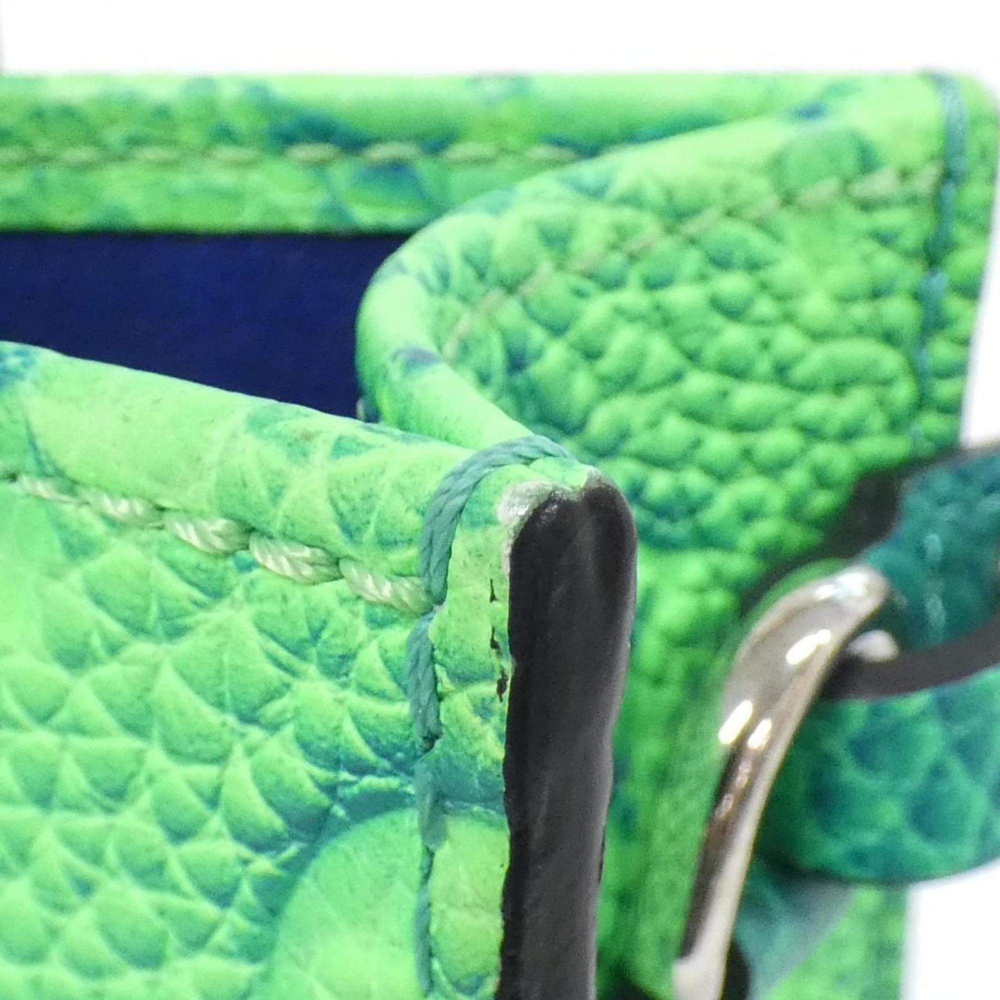 Louis Vuitton Blue Leather Shoulder Bag (Pre-Owned)