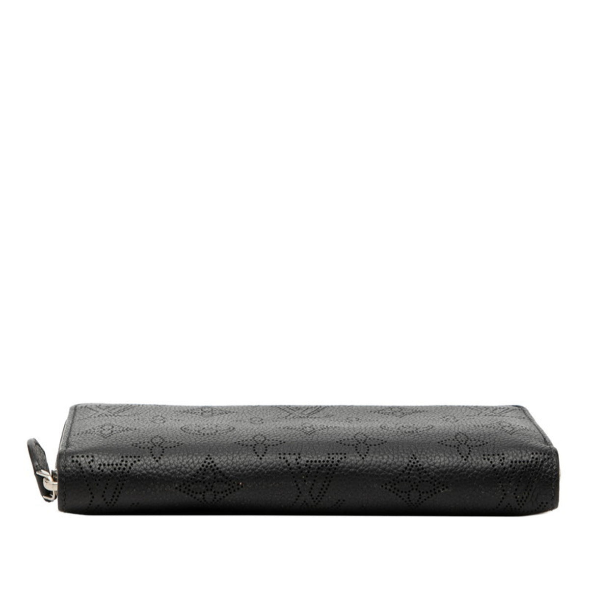 Louis Vuitton Monogram Black Leather Long Wallet (Bi-Fold) (Pre-Owned)