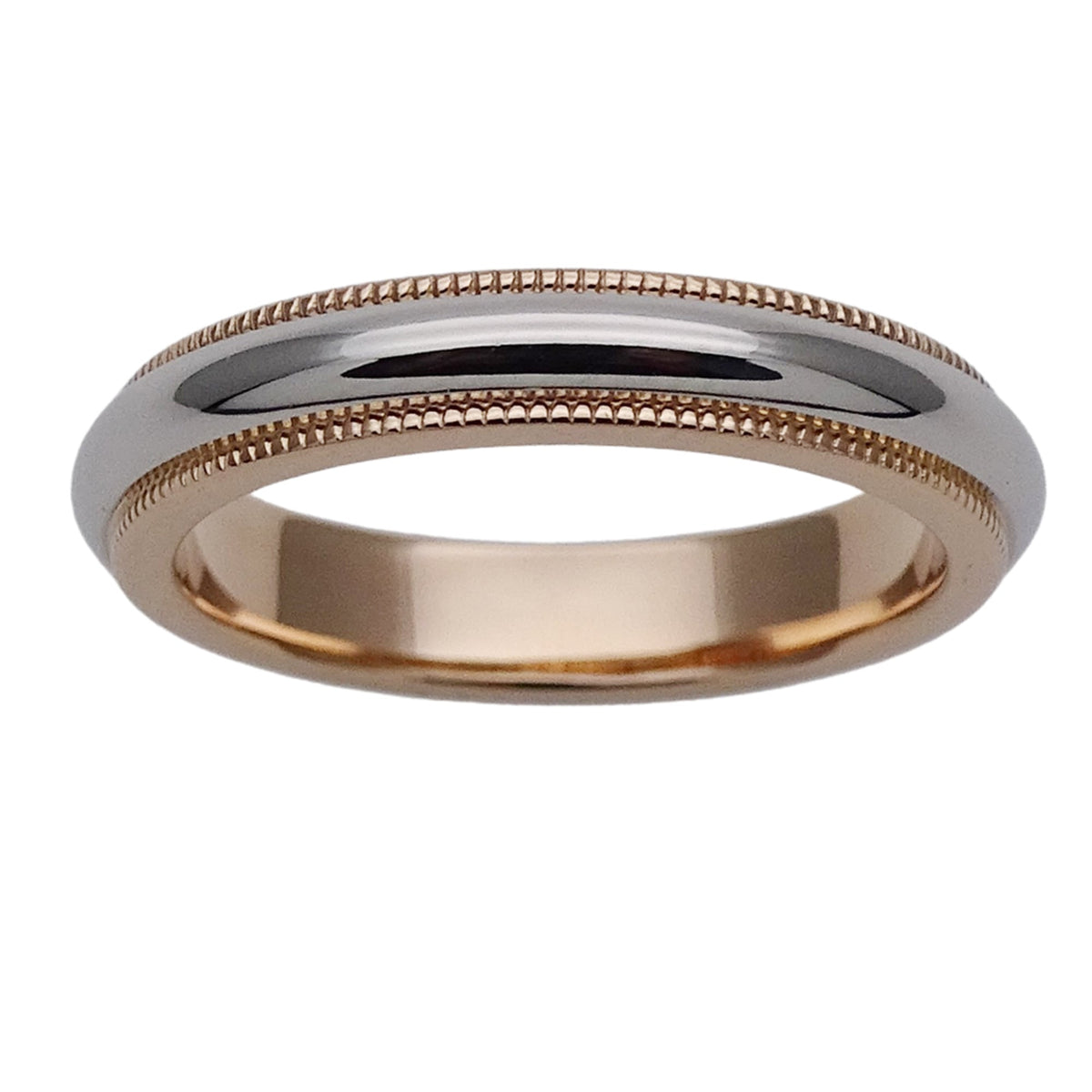 Tiffany Silver Pink Gold Pink Gold (18K) Platinum 950 Band Ring (Pre-Owned)