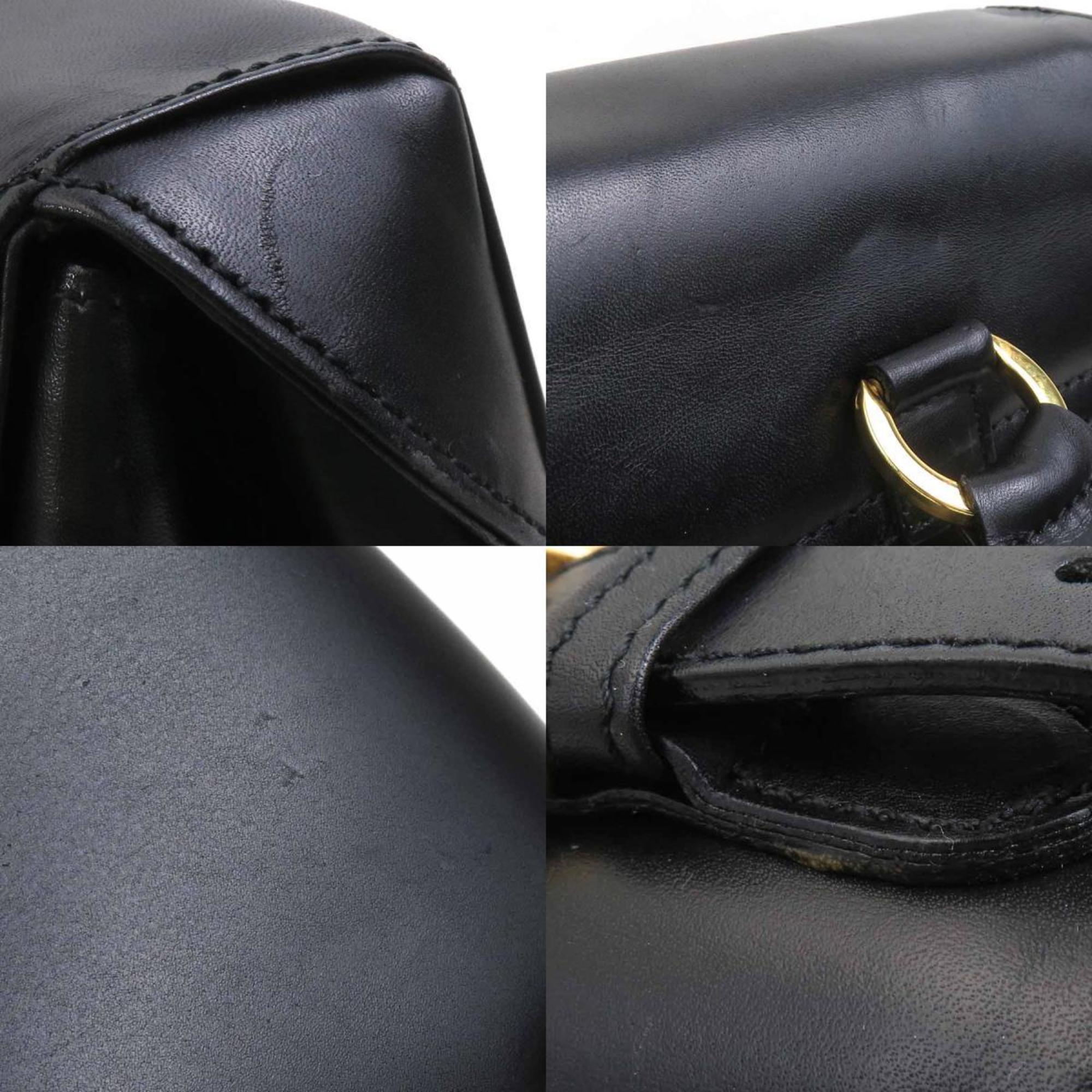 Salvatore Ferragamo Black Leather Backpack (Pre-Owned)