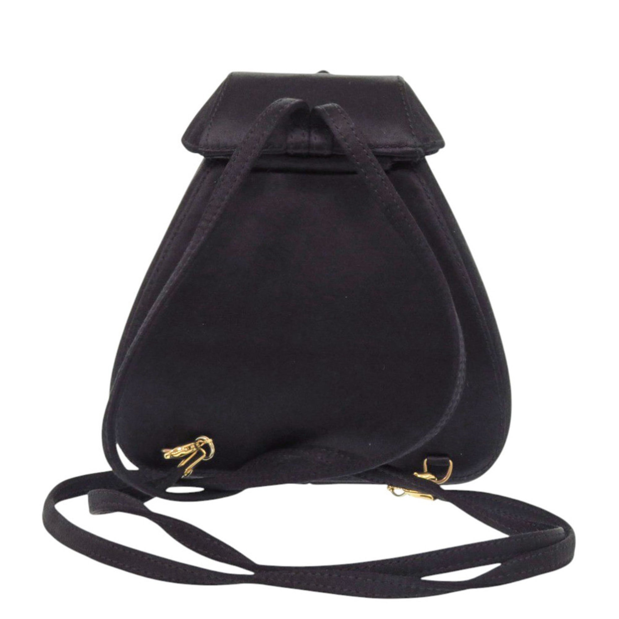 Gucci Black Satin Rhinestone Backpack (Pre-Owned)
