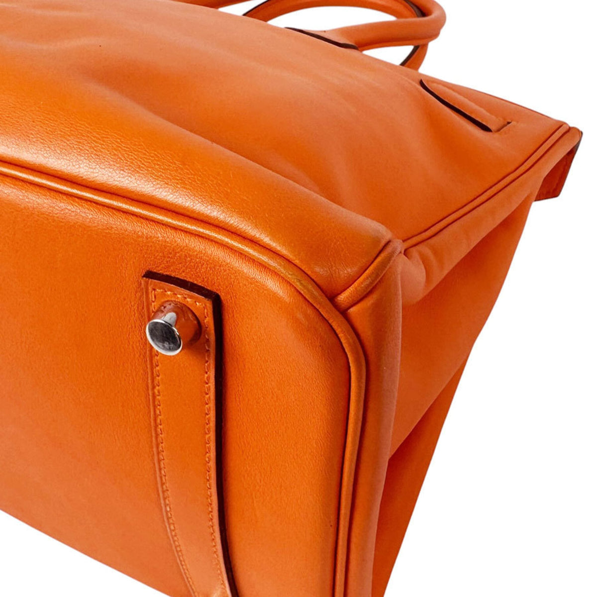 Hermes Orange Swift Leather Handbag (Pre-Owned)