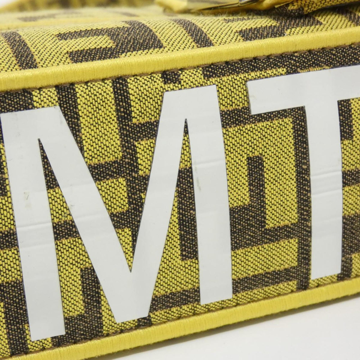 Fendi Yellow Canvas Shoulder Bag (Pre-Owned)