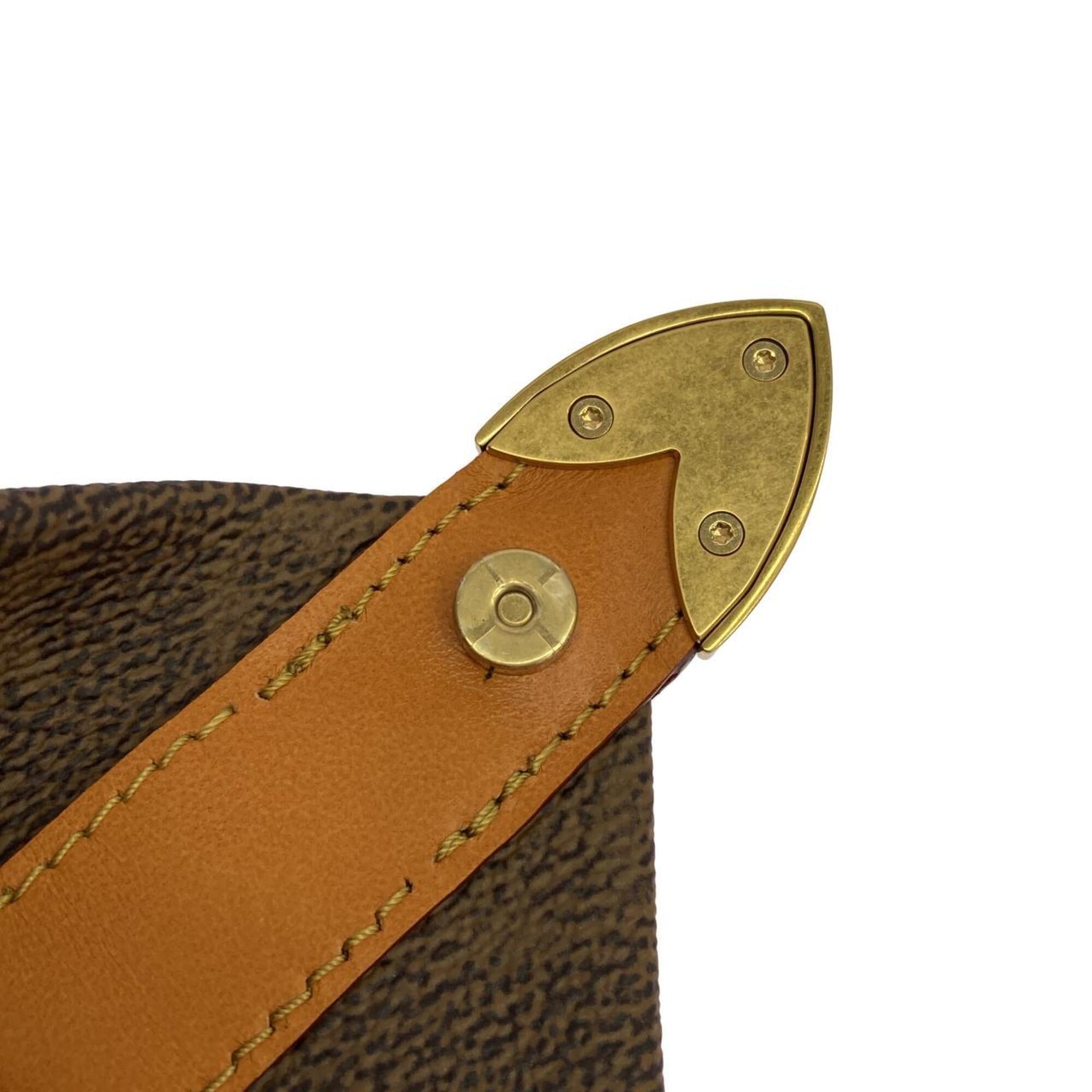 Louis Vuitton Marron Coated Canvas Handbag Pouch (Pre-Owned)