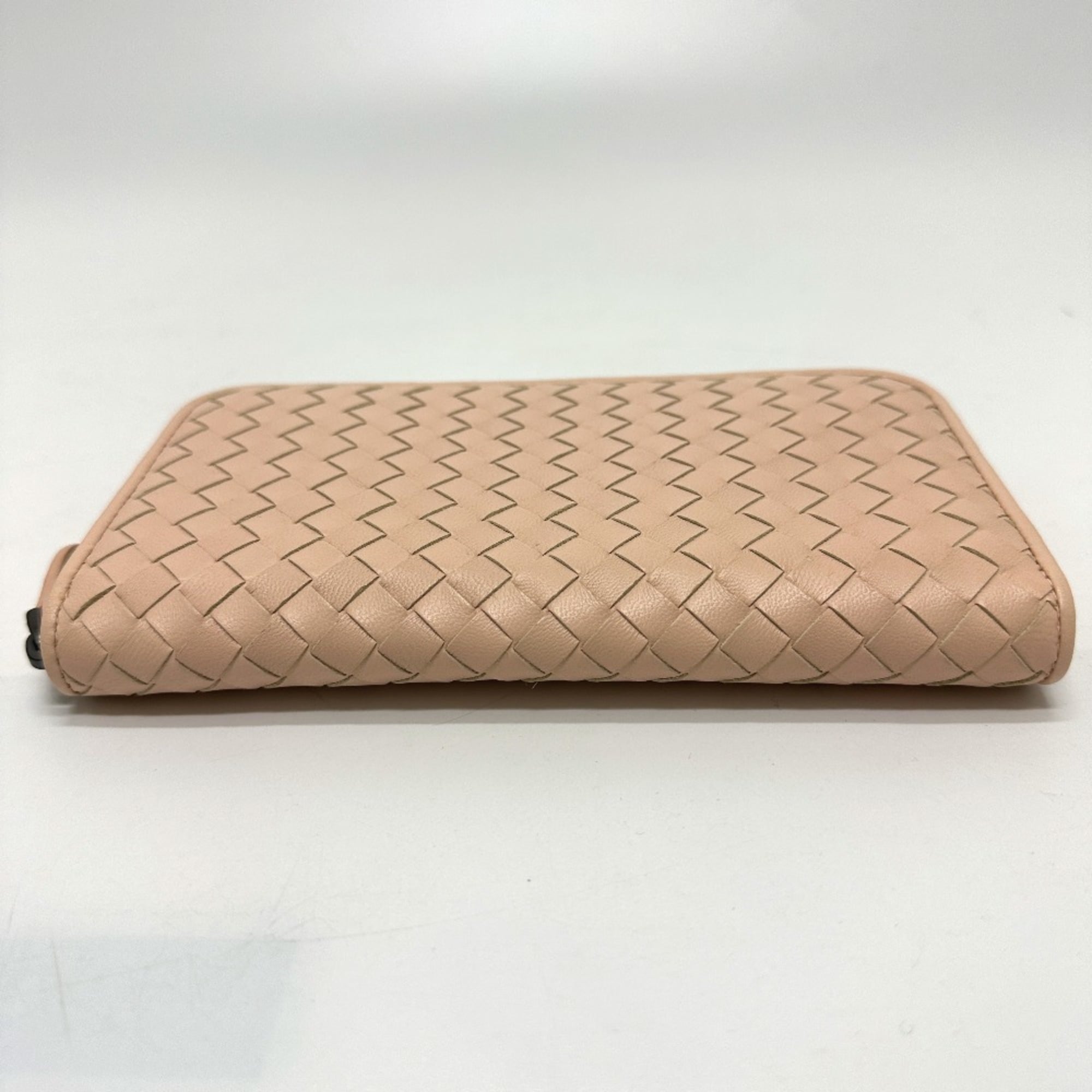 Bottega Veneta Pink Leather Long Wallet (Bi-Fold) (Pre-Owned)