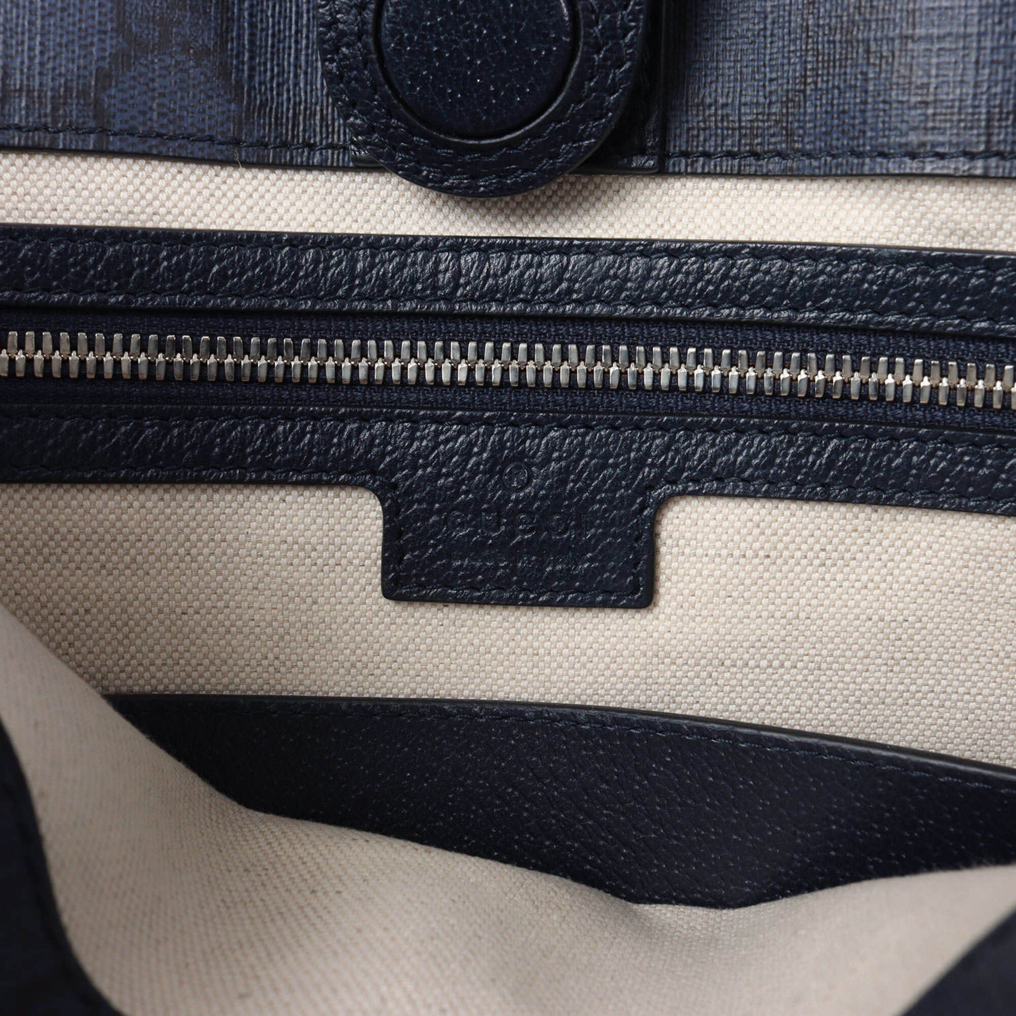 Gucci Blue Pvc Leather Tote Bag (Pre-Owned)
