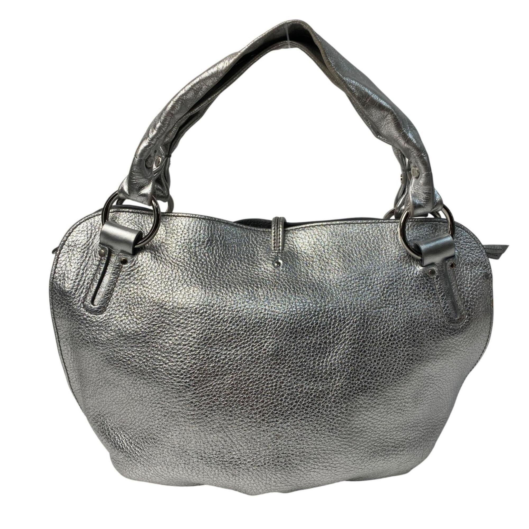 Celine Silver Leather Tote Bag (Pre-Owned)