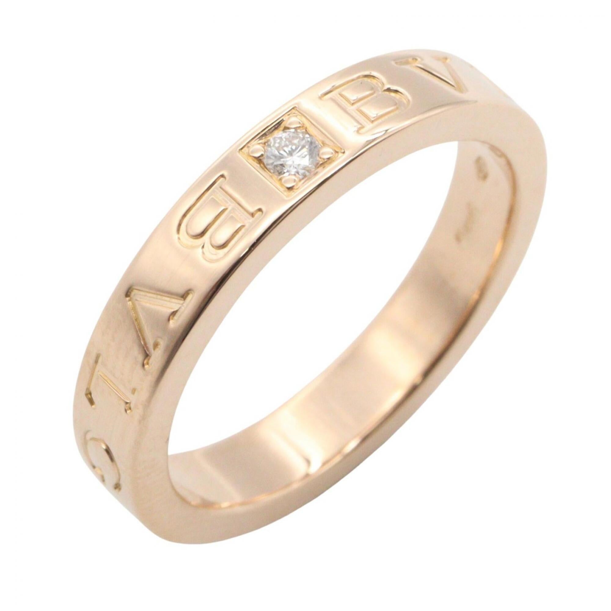Bvlgari Gold Clear Pink Gold (18K) Band Ring (Pre-Owned)