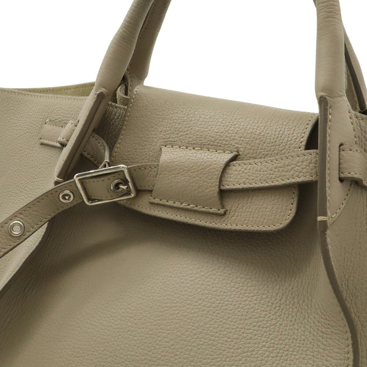 Celine Grayish Leather Handbag Shoulder Bag (Pre-Owned)