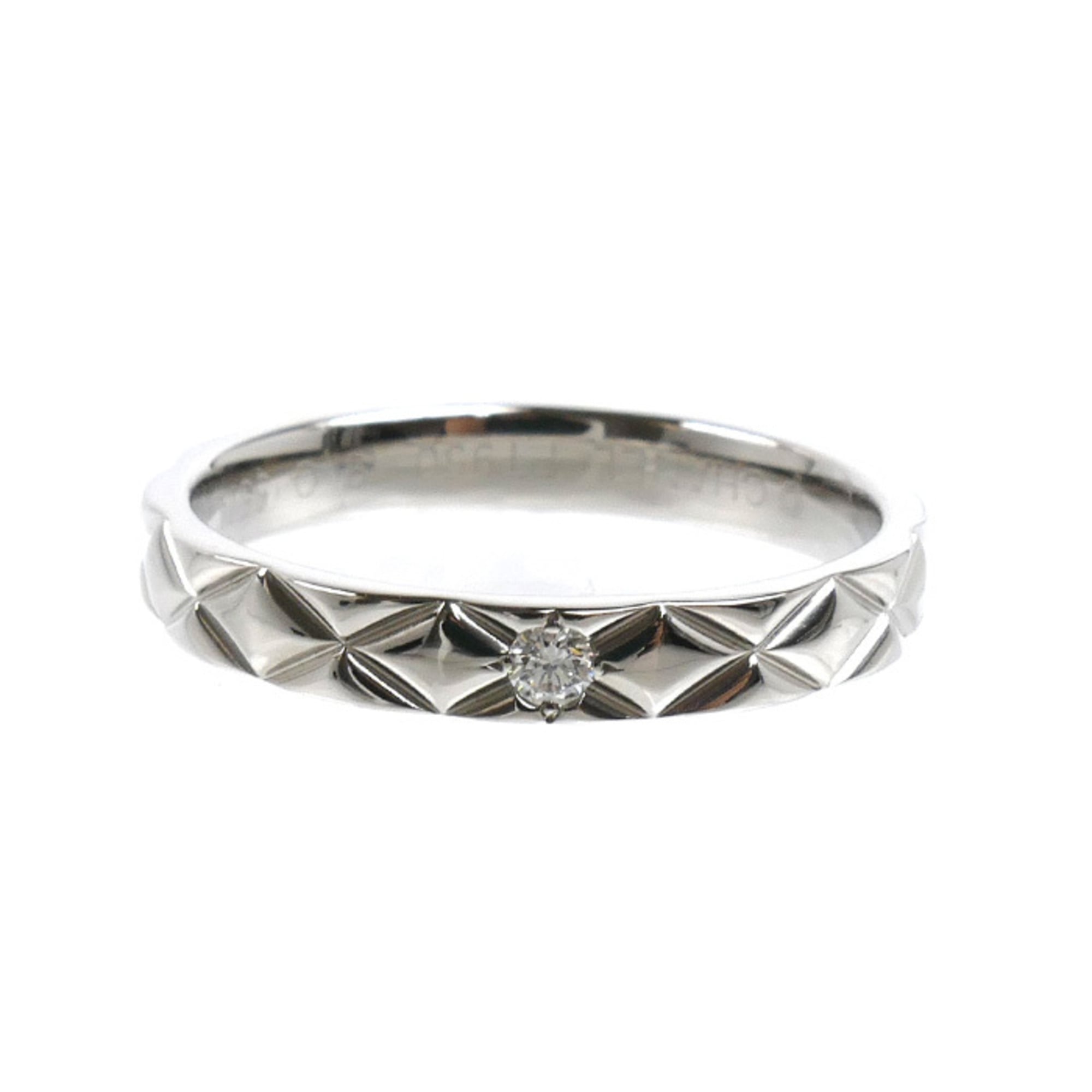 Chanel Platinum 950 Band Ring (Pre-Owned)