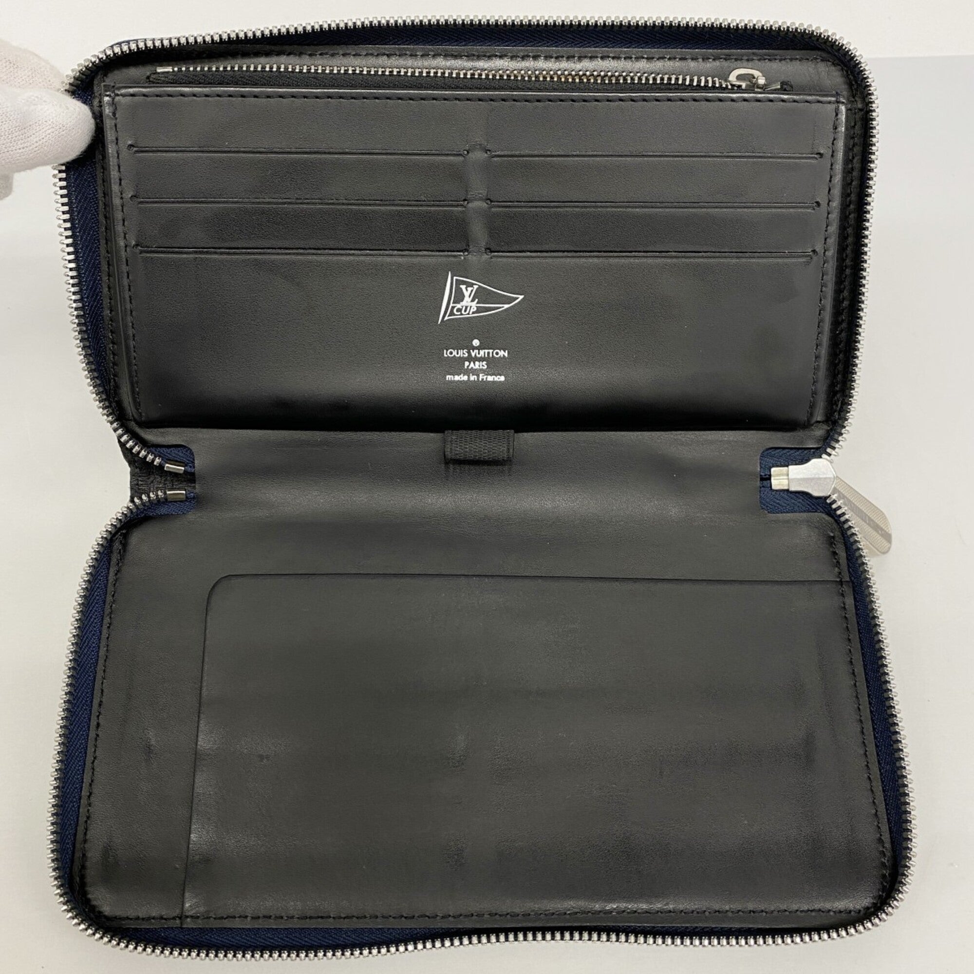 Louis Vuitton Navy Long Wallet (Bi-Fold) (Pre-Owned)