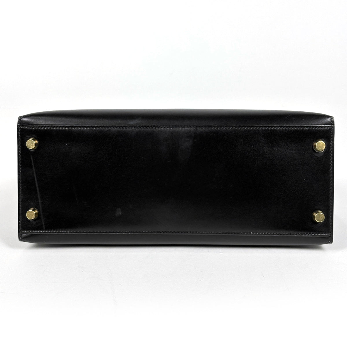 Hermes Black Box Calf Leather Handbag (Pre-Owned)