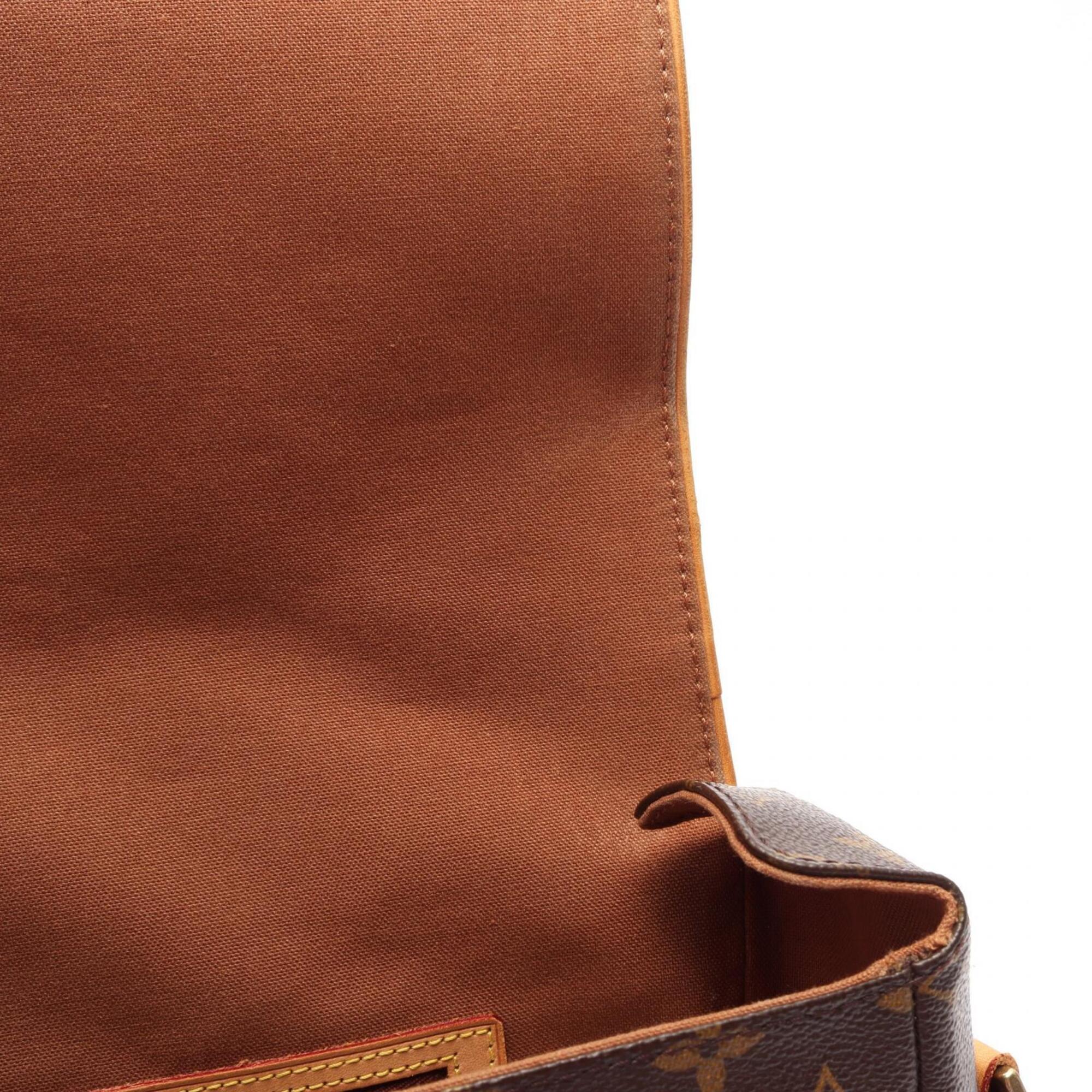 Louis Vuitton Brown Monogram Coated Canvas Leather Handbag Shoulder Bag (Pre-Owned)