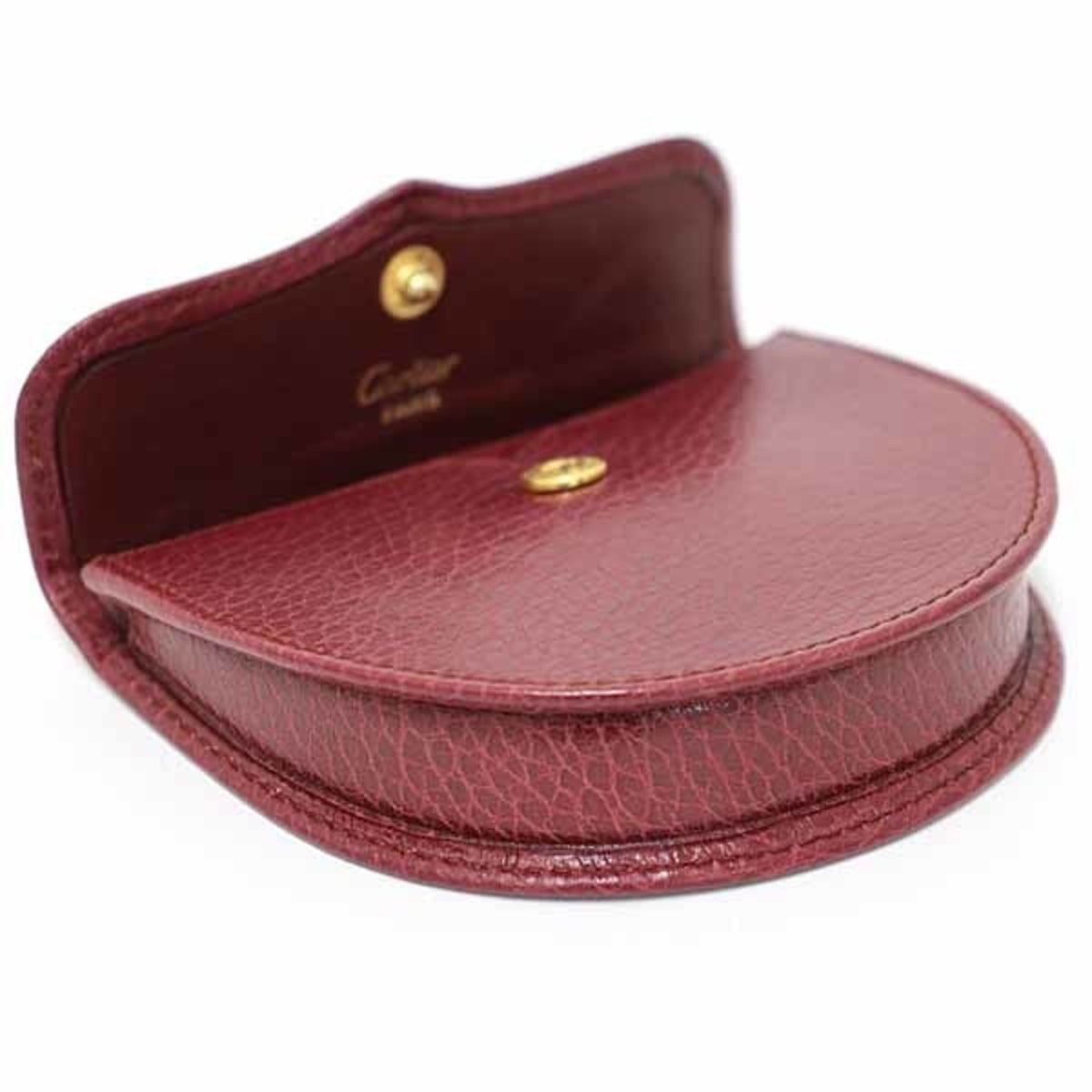 Cartier Bordeaux Wine Red Leather Coin Purse/Coin Case (Pre-Owned)