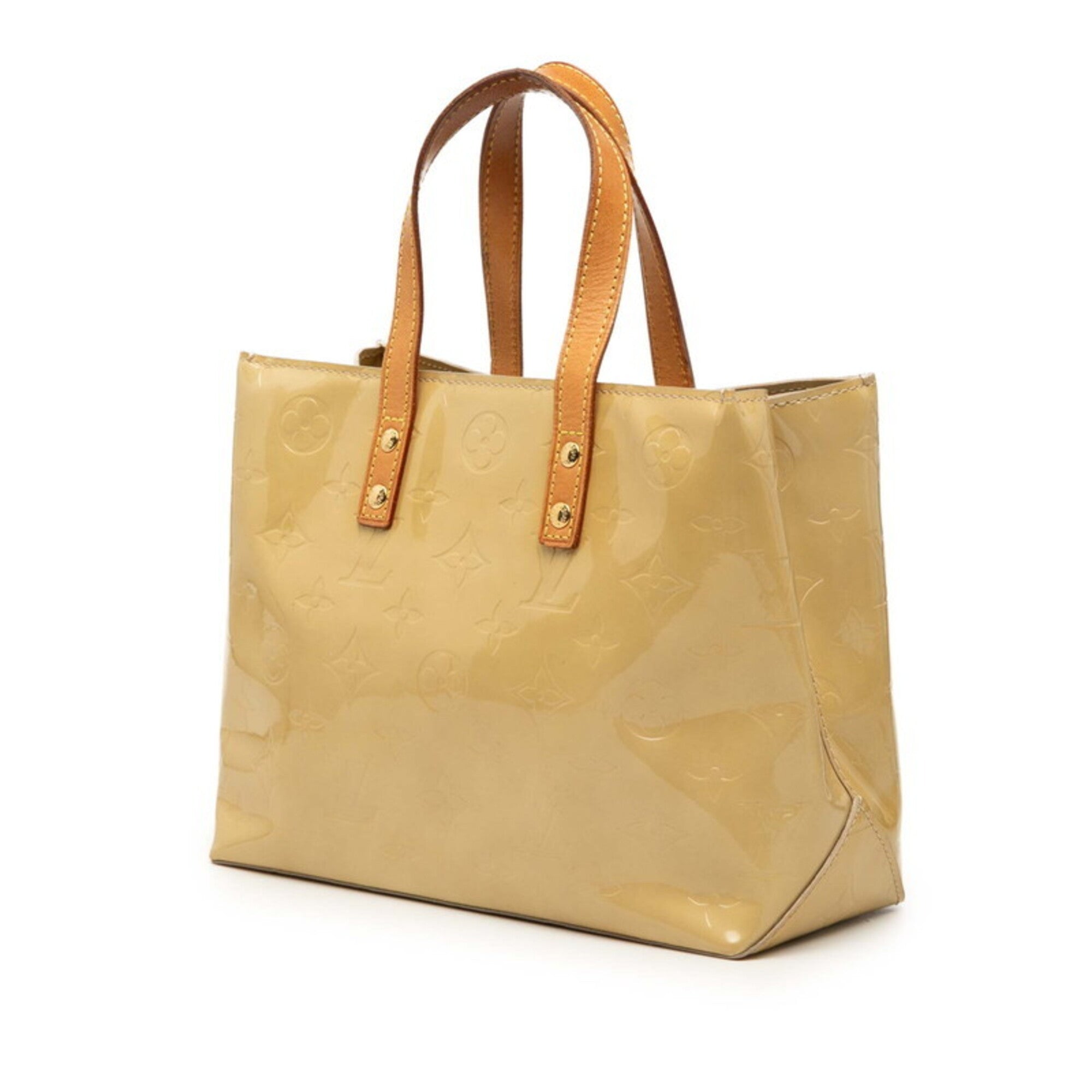 Louis Vuitton Beige Patent Leather Handbag (Pre-Owned)
