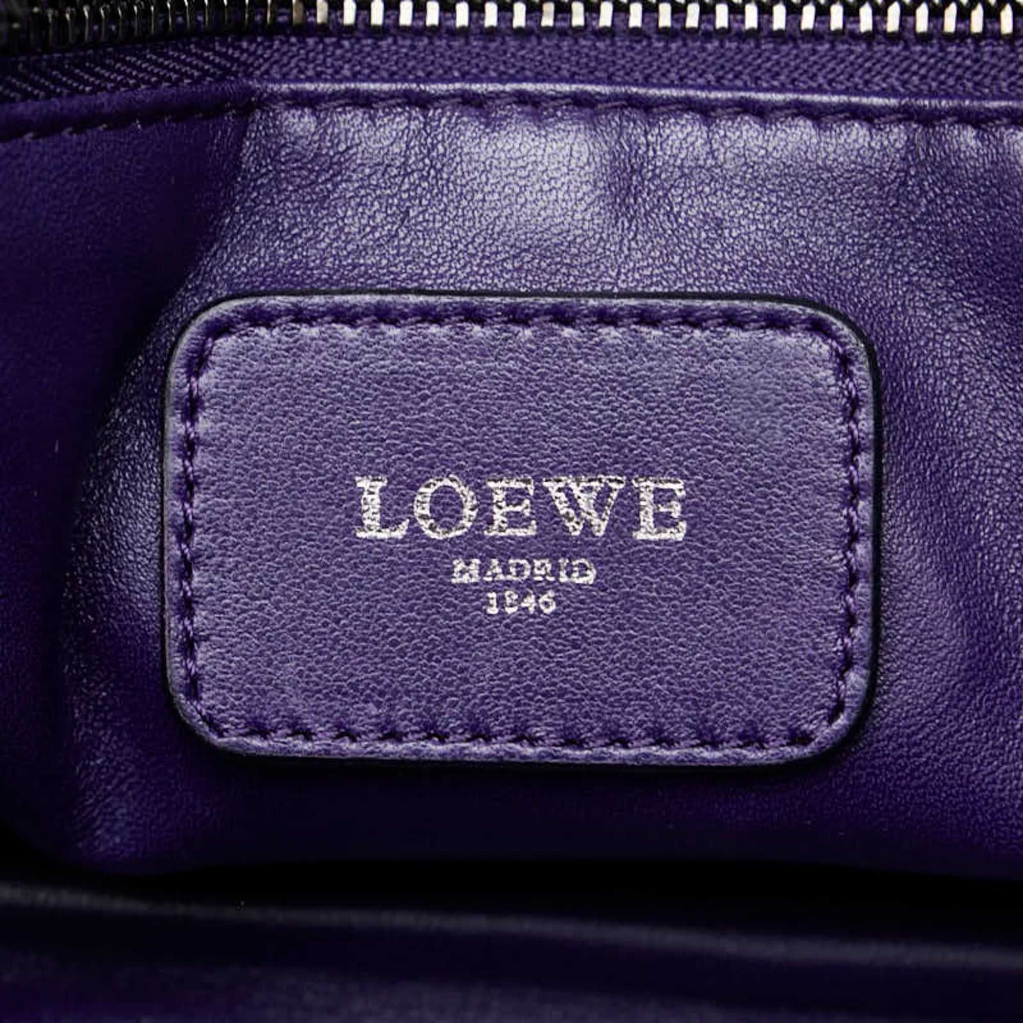 Loewe Purple Leather Handbag (Pre-Owned)