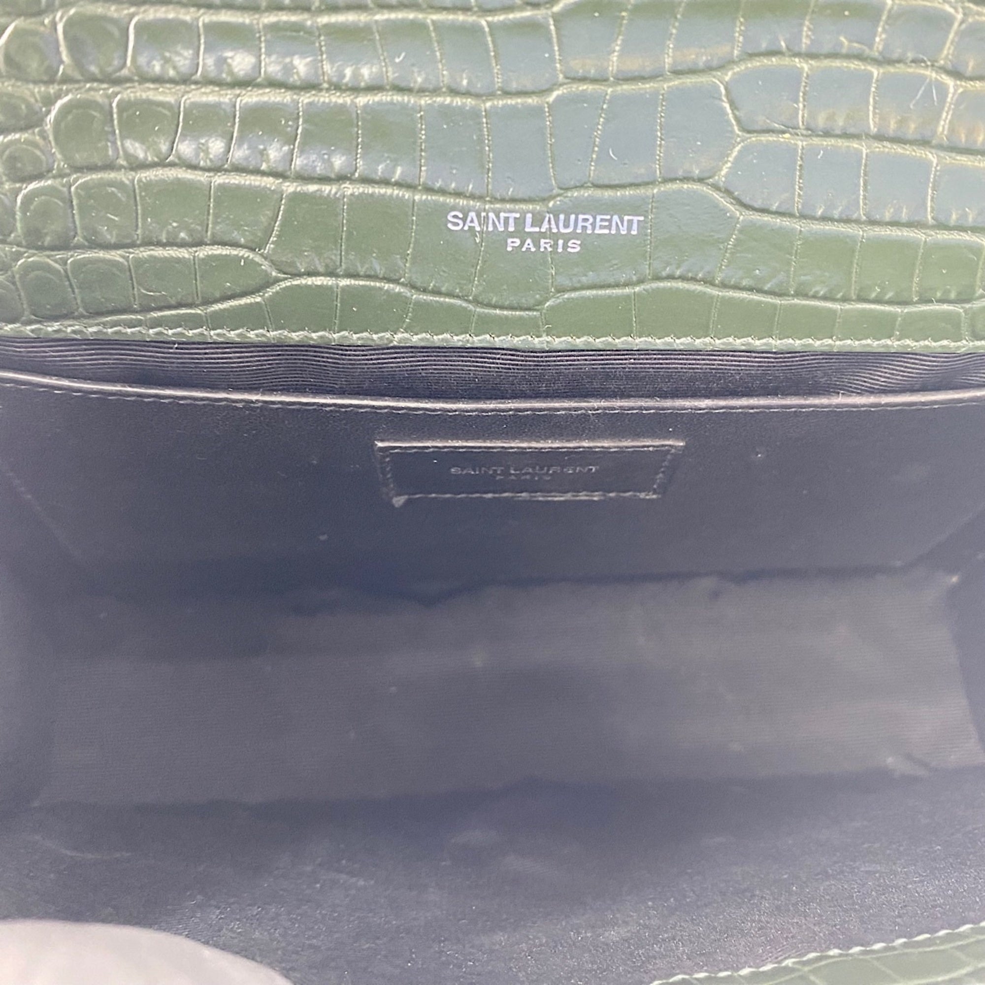 Yves Saint Laurent Green Leather Shoulder Bag (Pre-Owned)