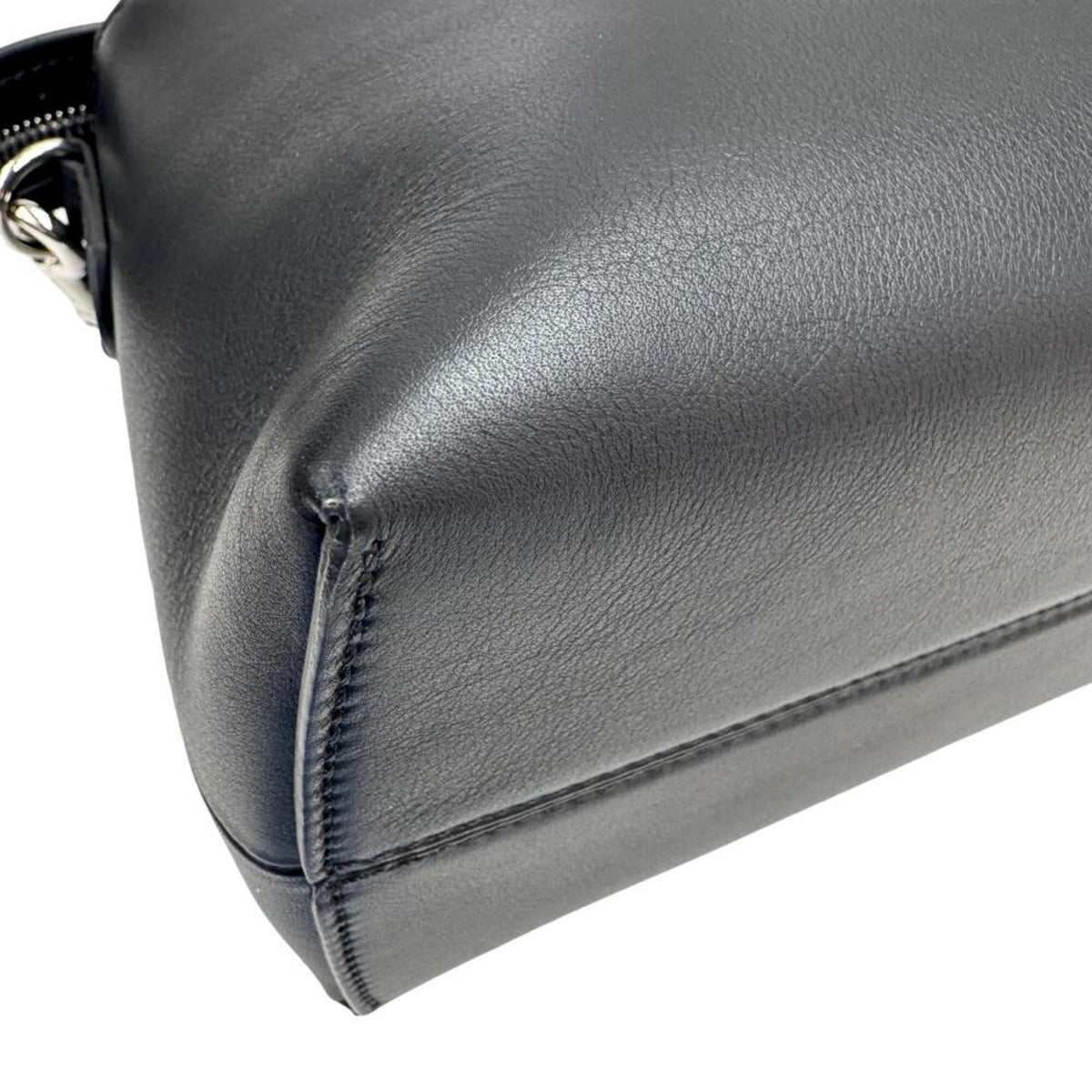Fendi Black Leather Handbag Shoulder Bag (Pre-Owned)