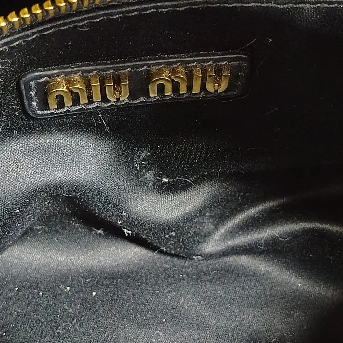 Miu Miu Black Leather Handbag Tote Bag (Pre-Owned)