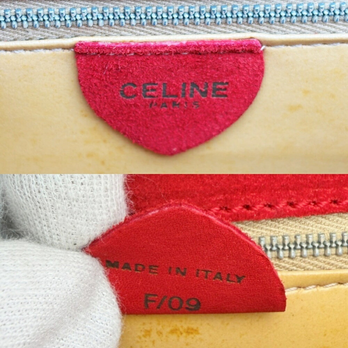 Celine Red Color Suede Leather Handbag (Pre-Owned)
