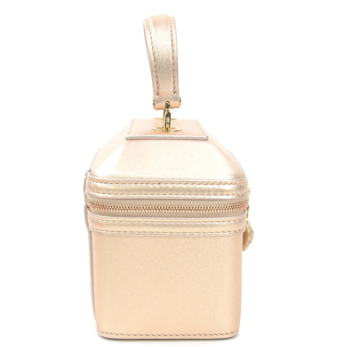 Bvlgari Metallic Beige Metallic Pink Leather Shoulder Bag (Pre-Owned)