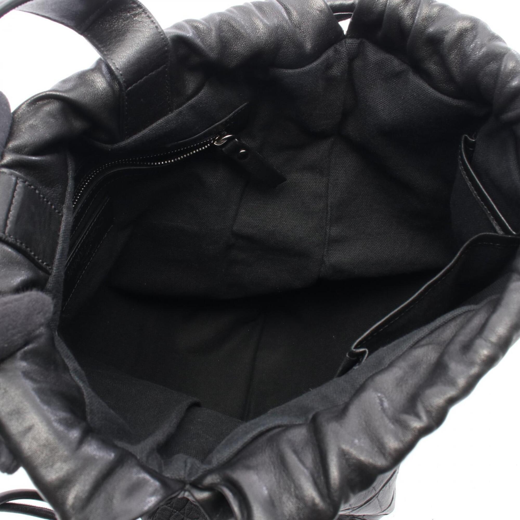 Jimmy Choo Black Leather Backpack Handbag (Pre-Owned)