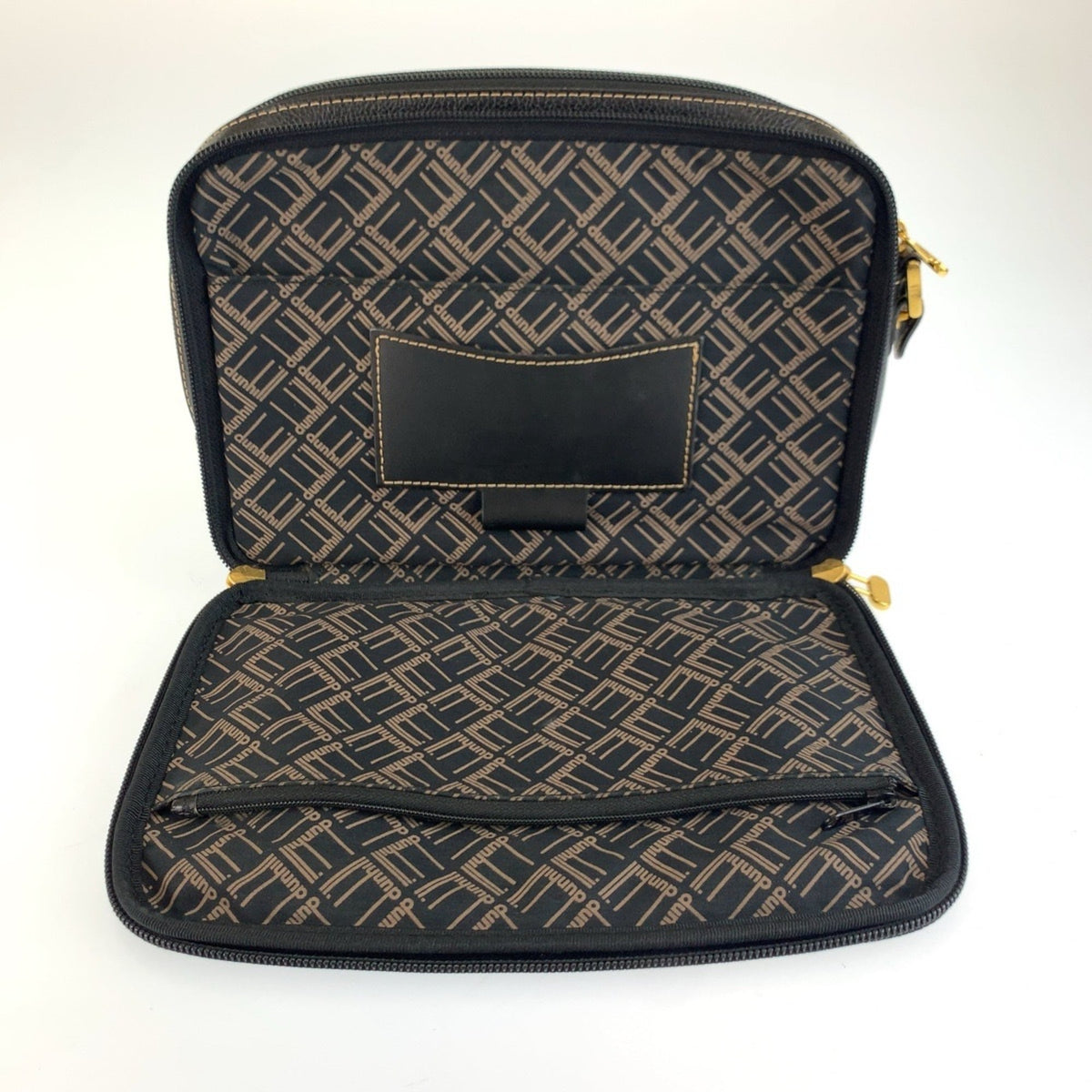 Dunhill Black Leather Clutch Bag (Pre-Owned)