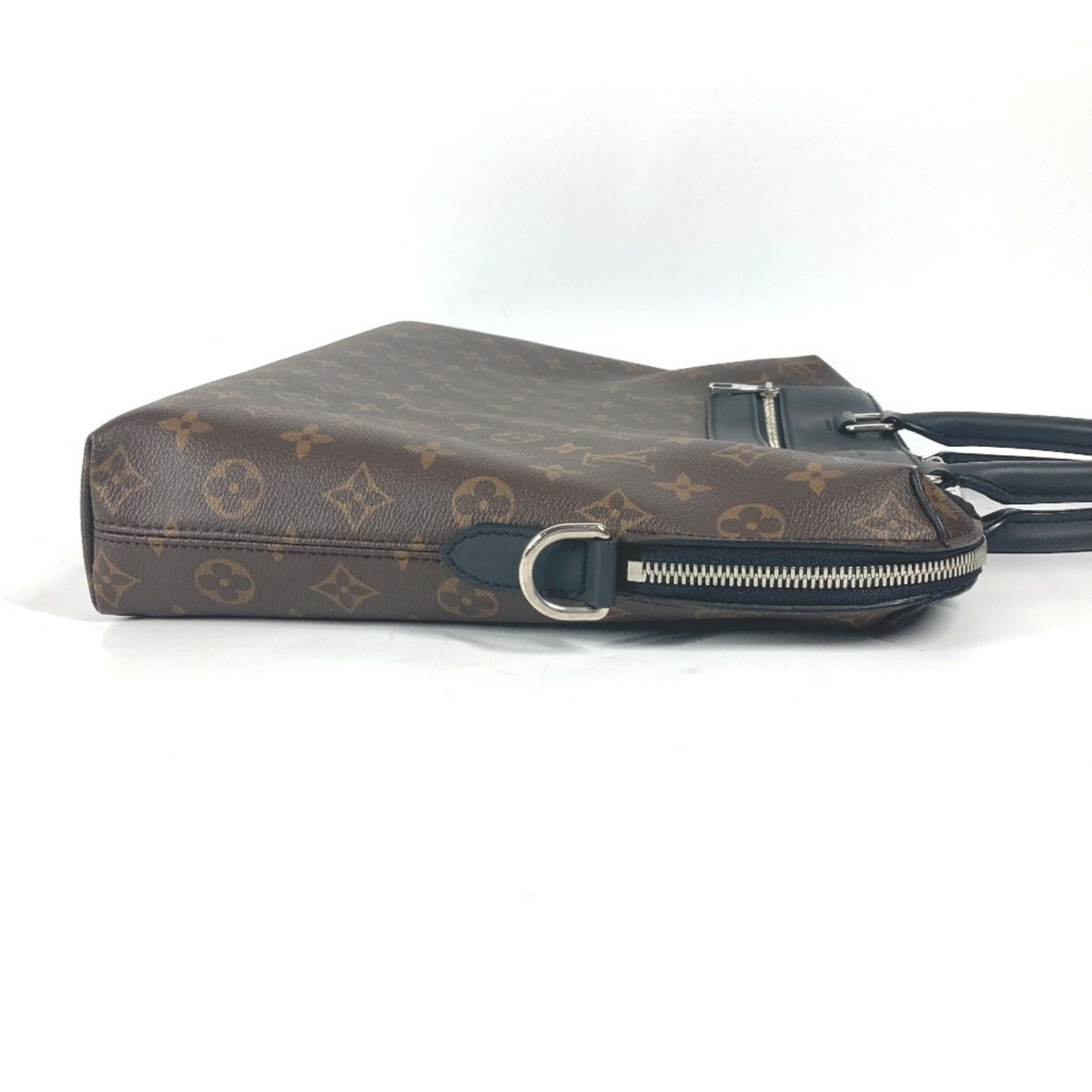 Louis Vuitton Black Brown Monogram Handbag Shoulder Bag Tote Bag (Pre-Owned)