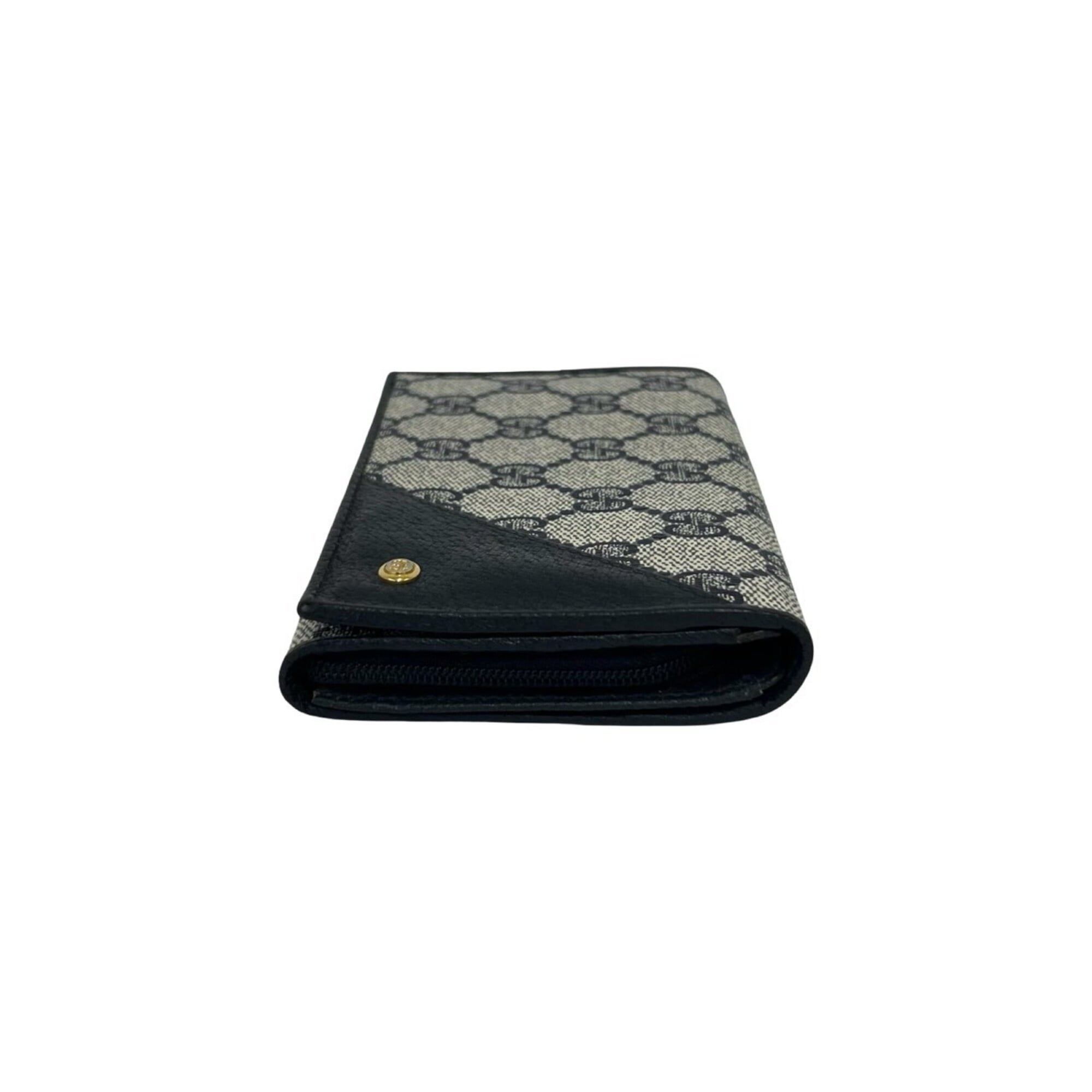 Gucci Navy Leather Pvc Wallet (Bi-Fold) (Pre-Owned)