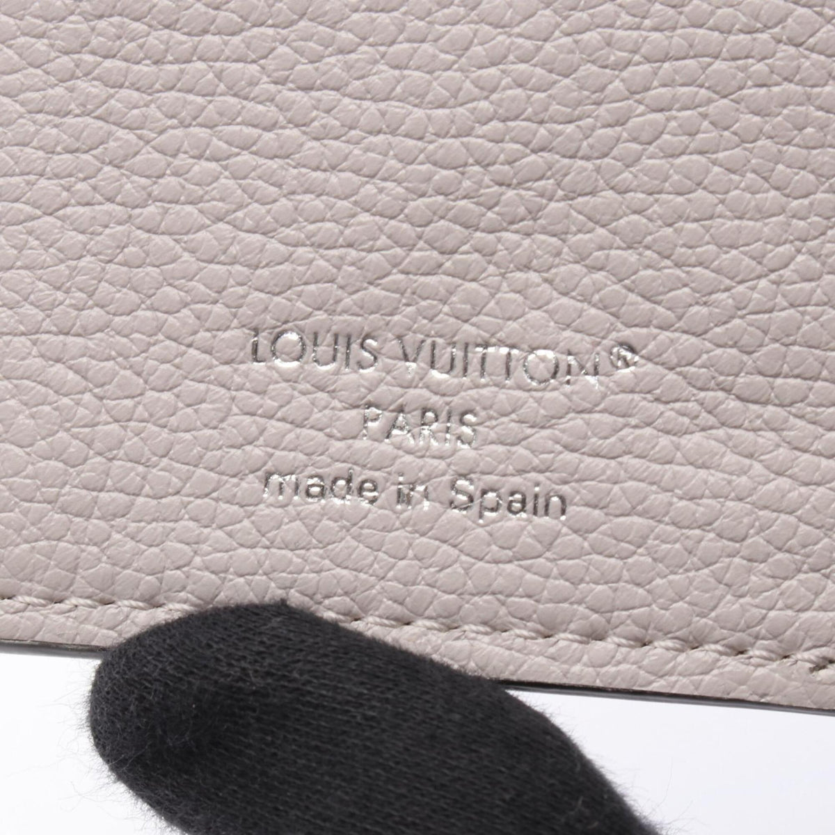 Louis Vuitton Gray Leather Wallet (Tri-Fold) (Pre-Owned)