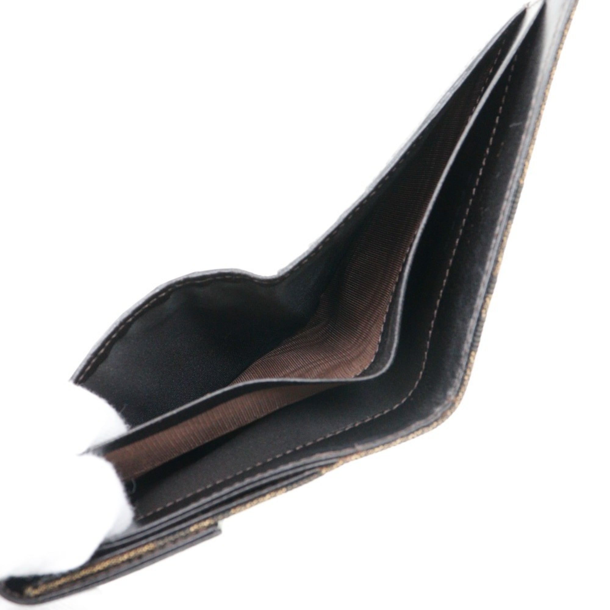 Fendi Brown Canvas Leather Wallet (Bi-Fold) (Pre-Owned)
