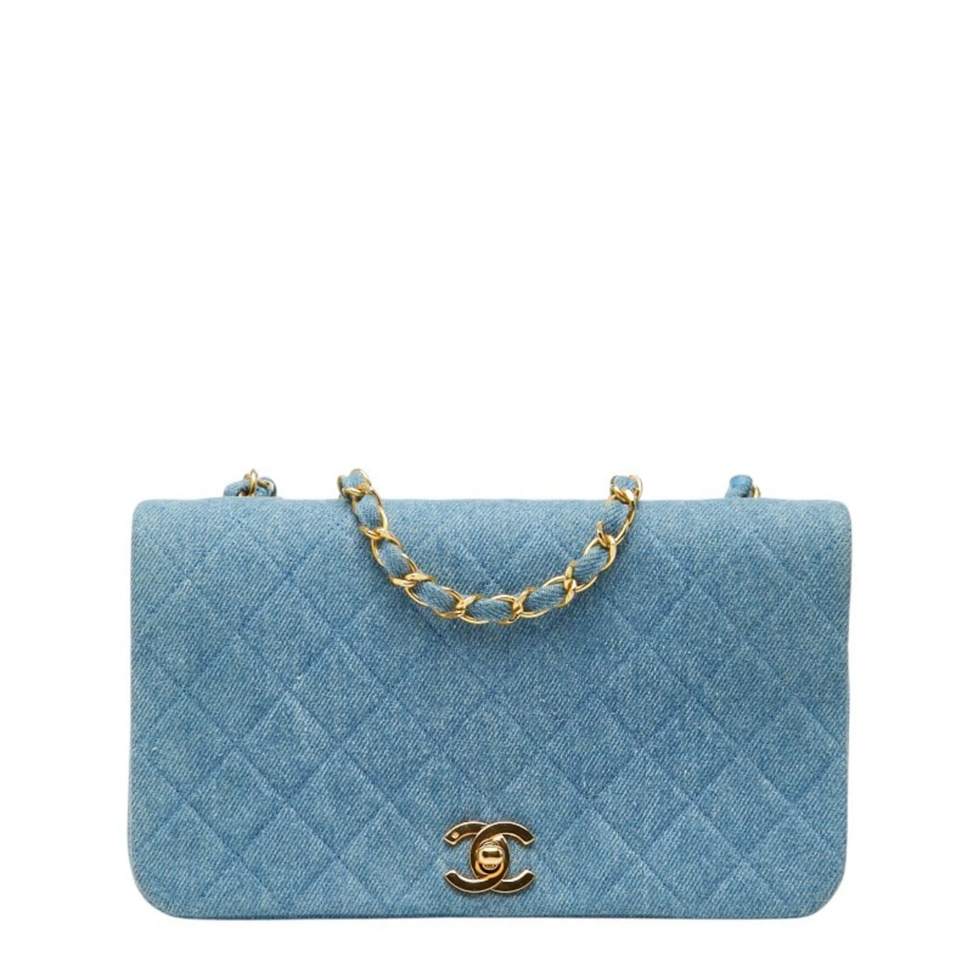 Chanel Blue Denim Shoulder Bag (Pre-Owned)