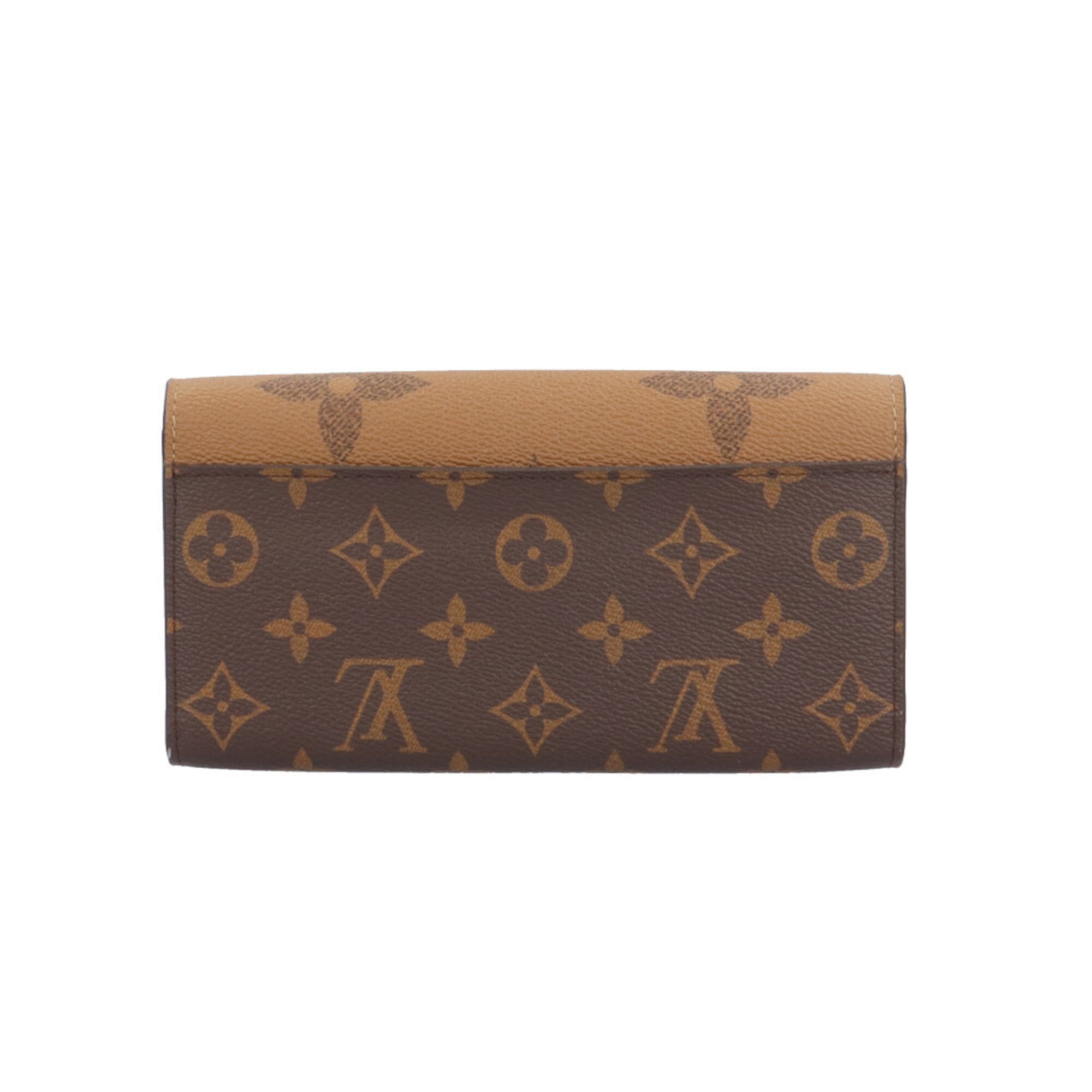 Louis Vuitton Brown Monogram Canvas Monogram Reverse Long Wallet (Bi-Fold) (Pre-Owned)