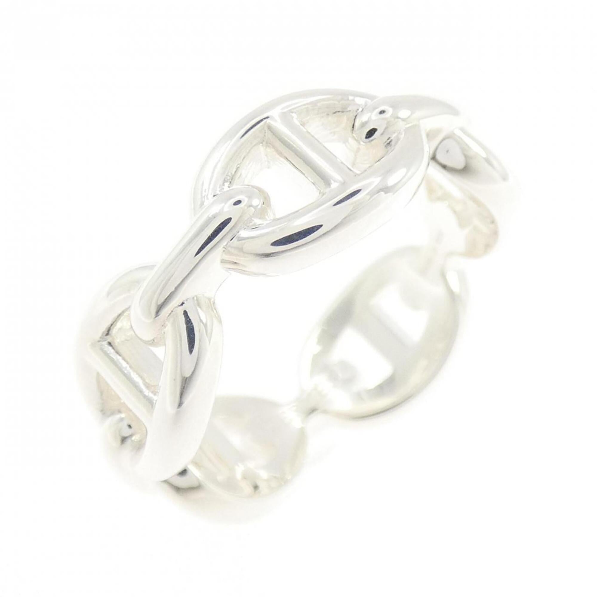 Hermes Silver 925 Band Ring (Pre-Owned)