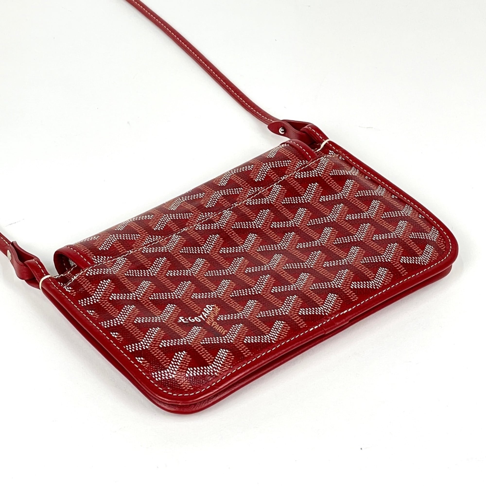 Goyard Red Color Coated Canvas Shoulder Bag (Pre-Owned)