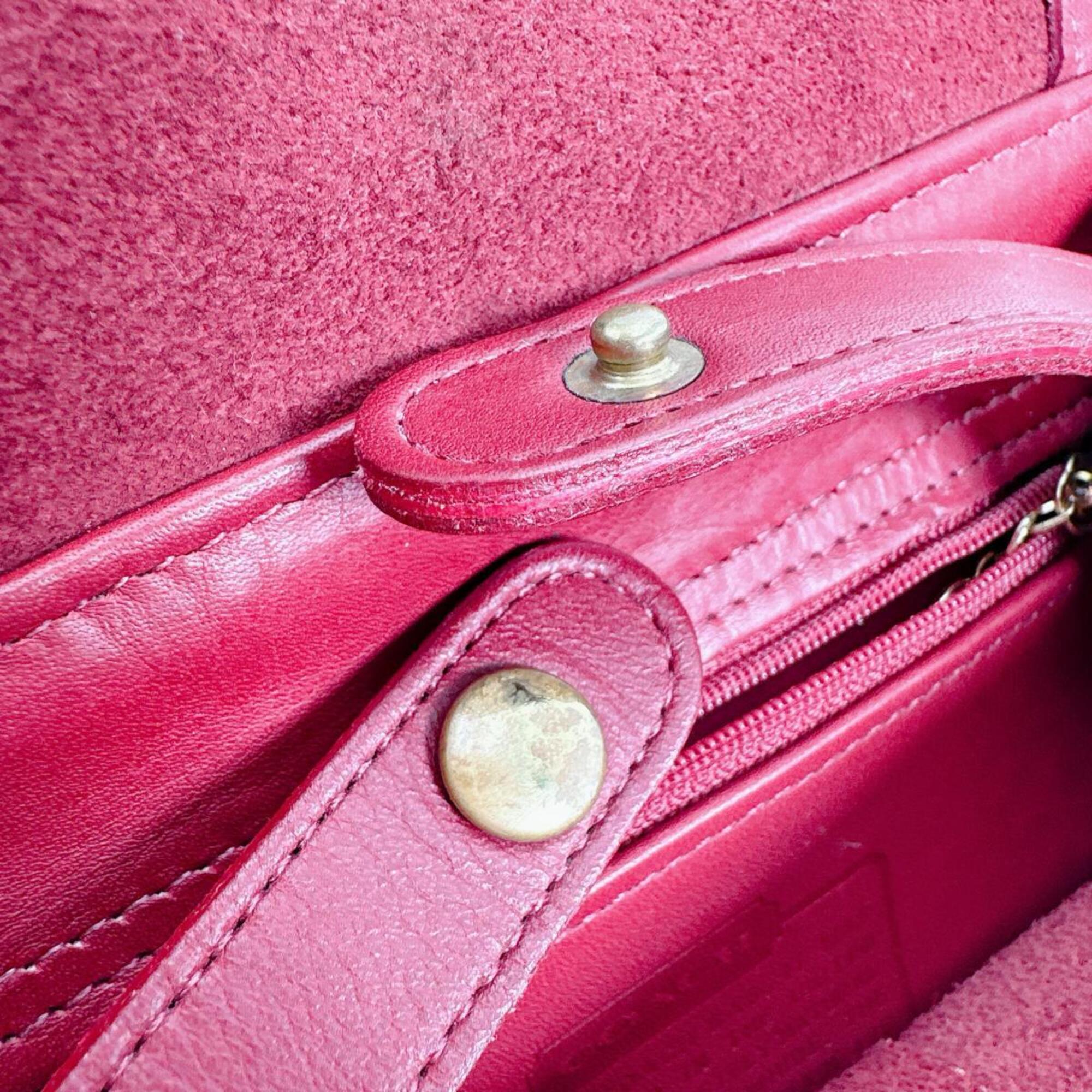 Coach Red Color Leather Backpack (Pre-Owned)