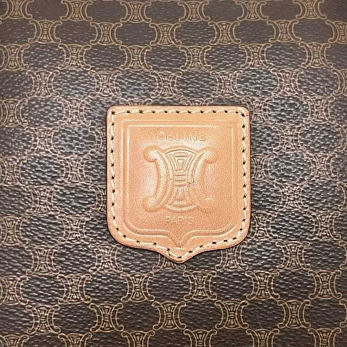 Celine Brown Pvc Leather Boston Bag (Pre-Owned)