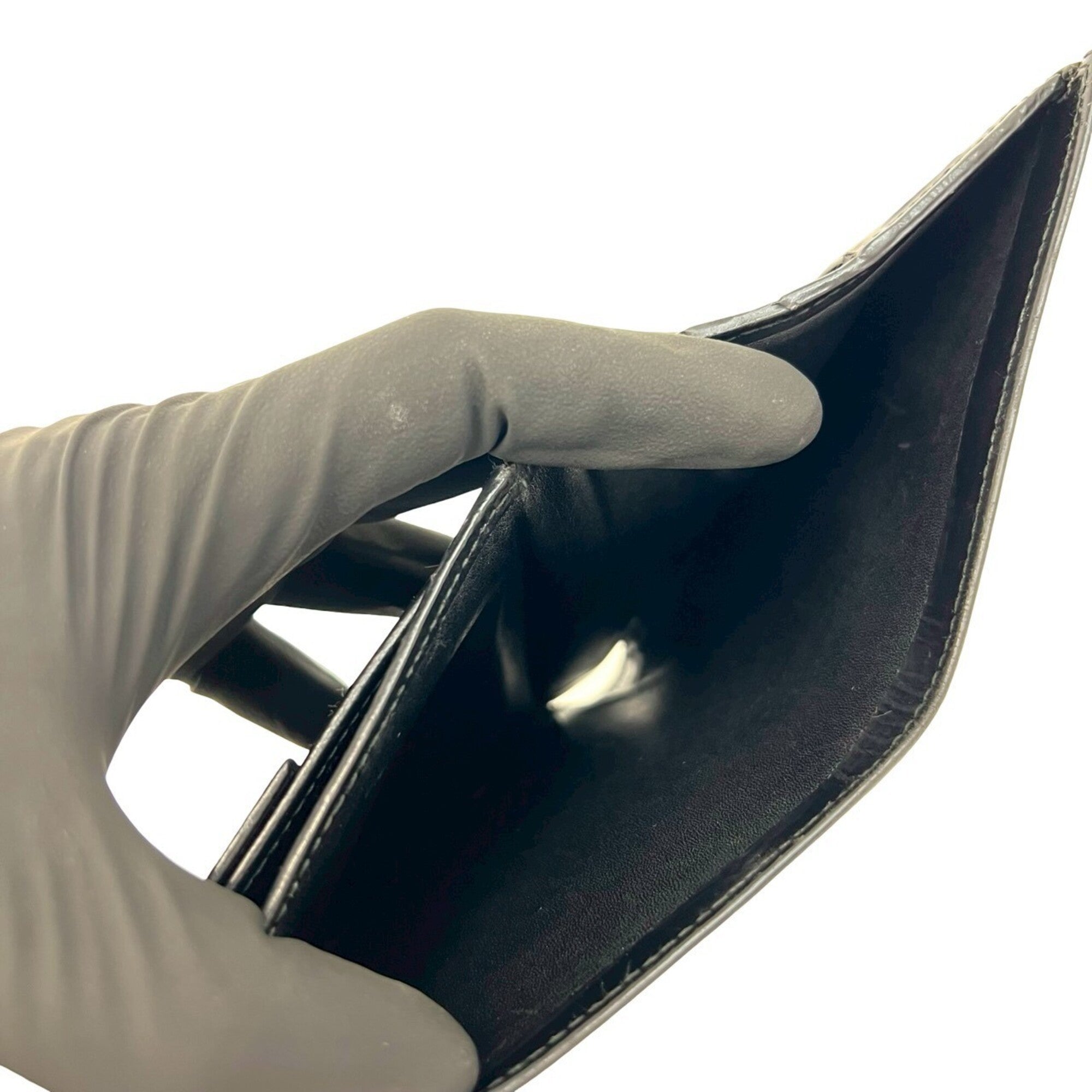 Cartier Black Leather Wallet (Tri-Fold) (Pre-Owned)
